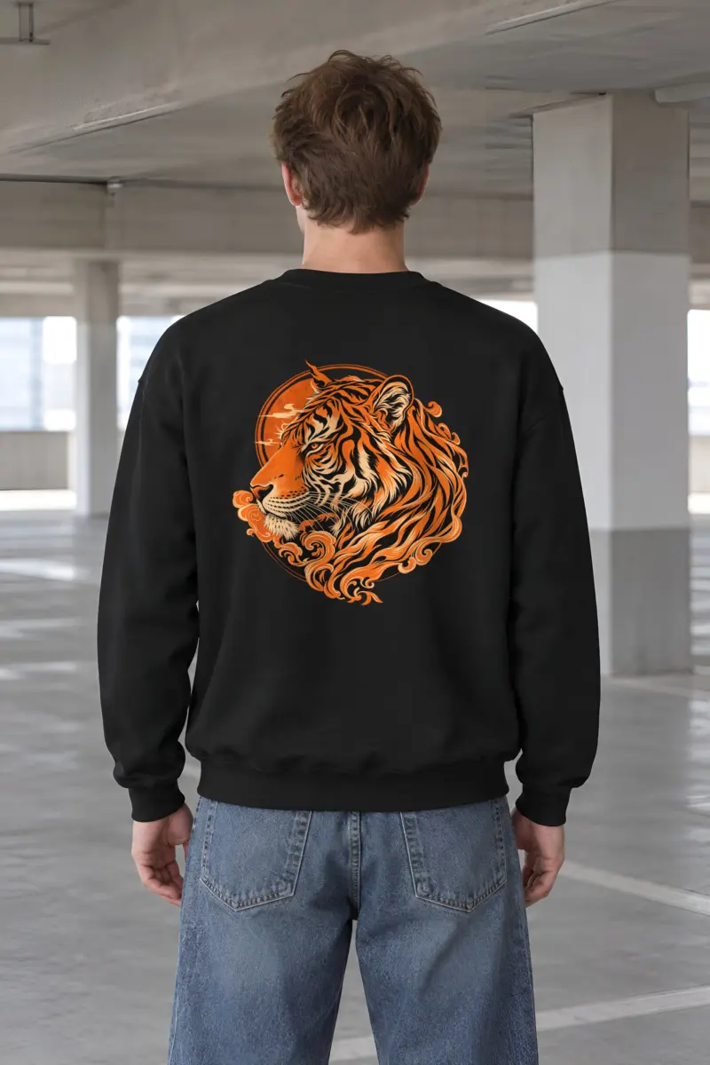 "Roaring Tiger Ink" Heavy Blend Unisex Crewneck Sweatshirt