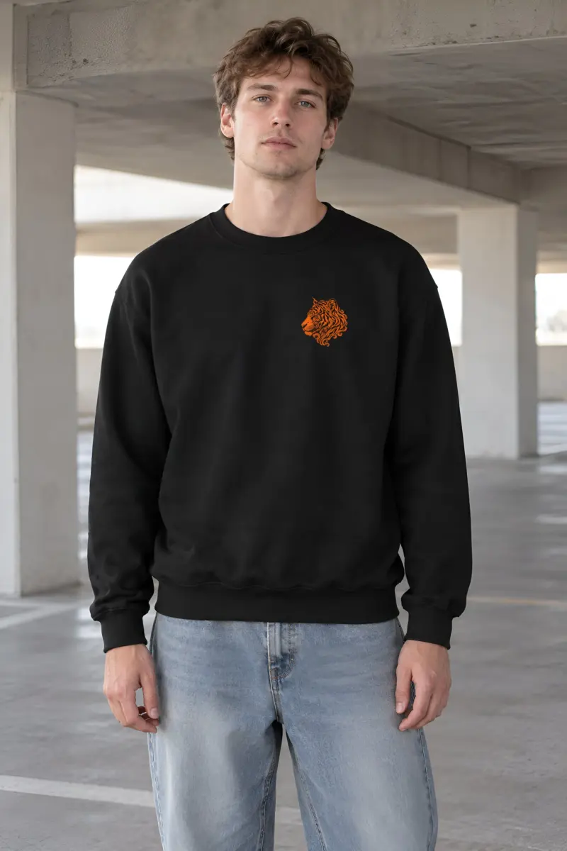 "Roaring Tiger Ink" Heavy Blend Unisex Crewneck Sweatshirt