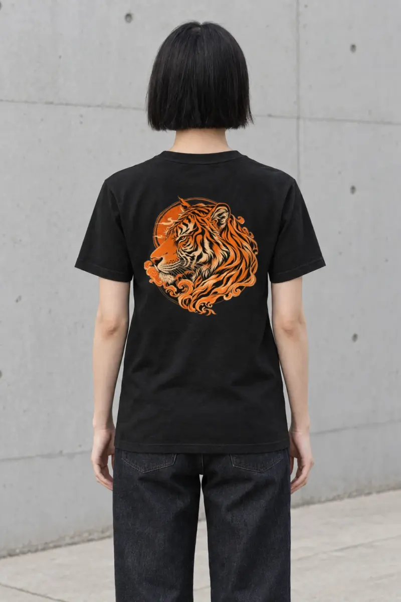 "Roaring Tiger Ink" Heavyweight Unisex Crewneck T-shirt