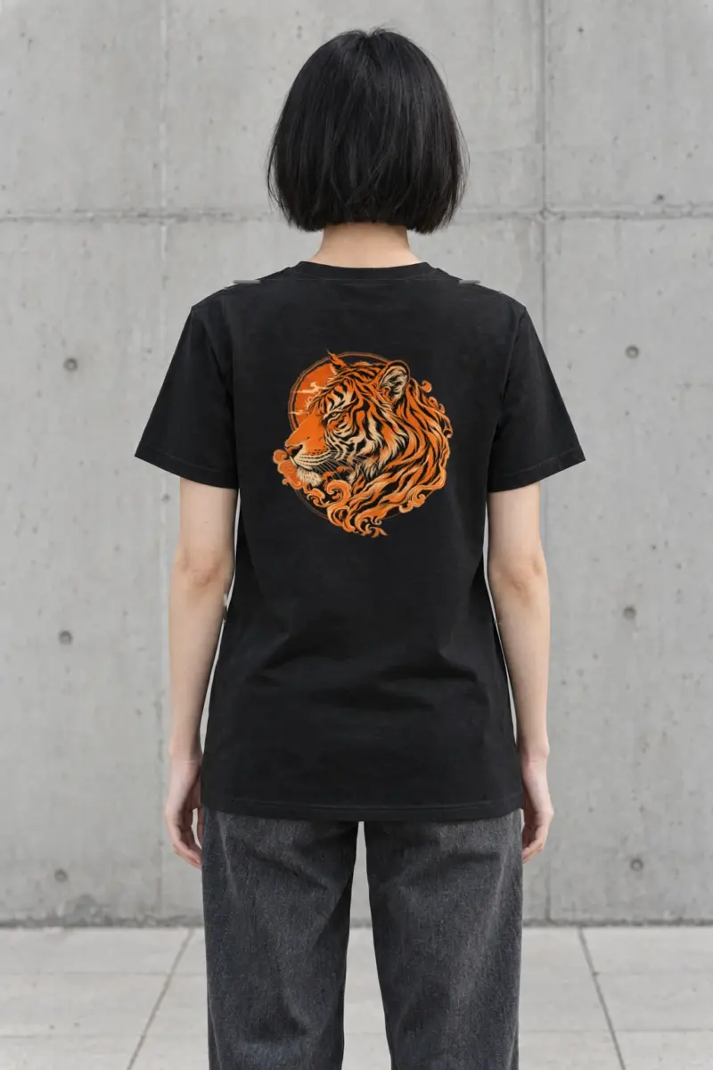"Roaring Tiger Ink" Heavyweight Unisex Crewneck T-shirt
