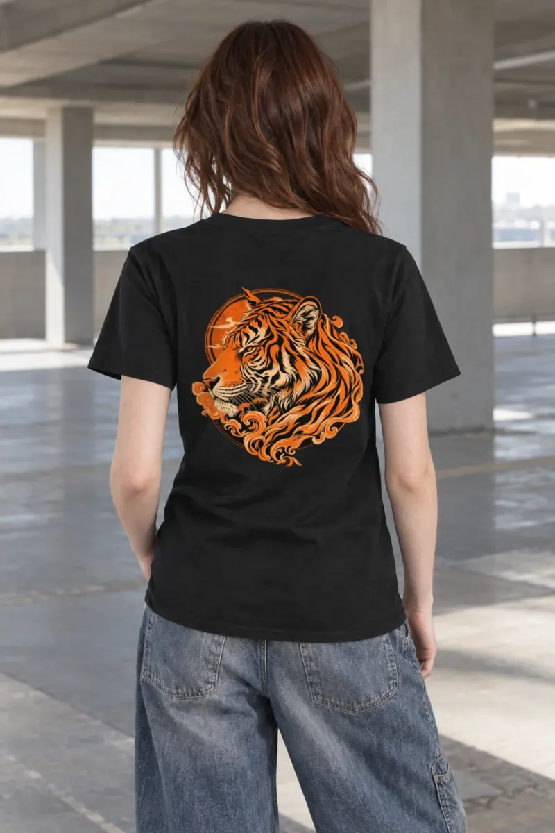 "Roaring Tiger Ink" Heavyweight Unisex Crewneck T-shirt