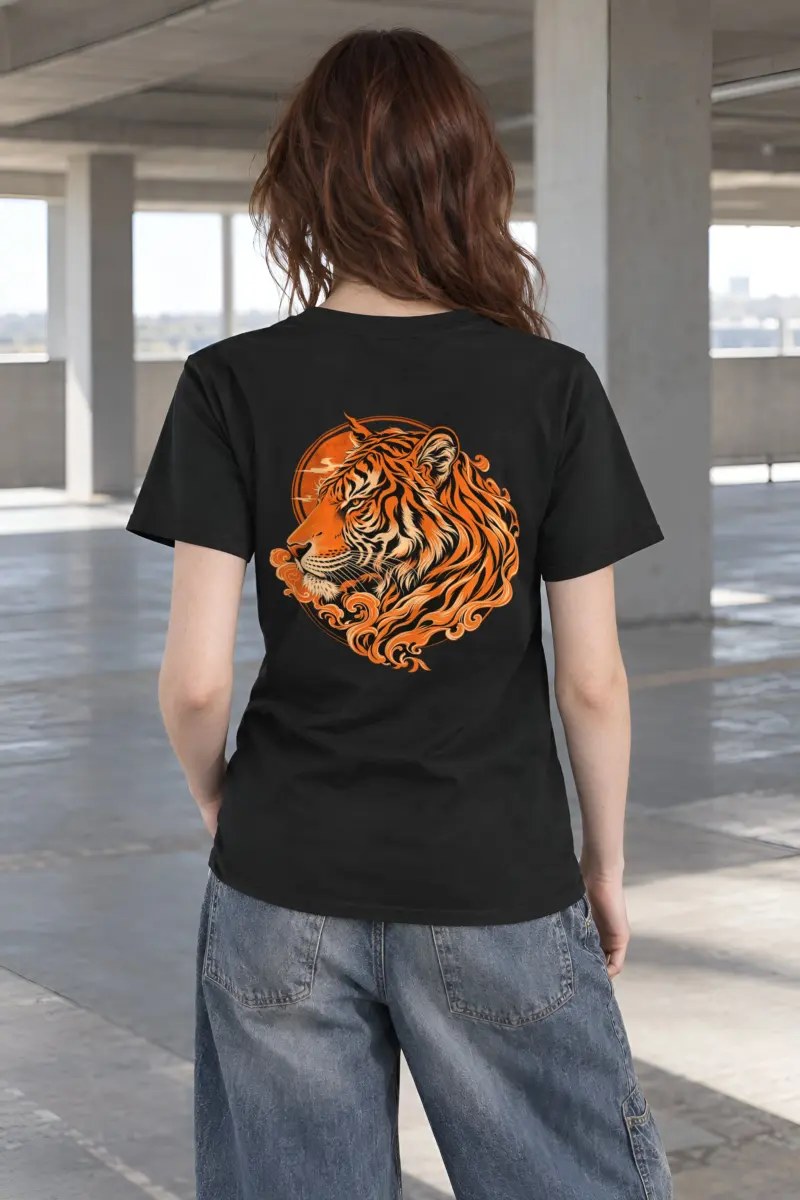 "Roaring Tiger Ink" Heavyweight Unisex Crewneck T-shirt
