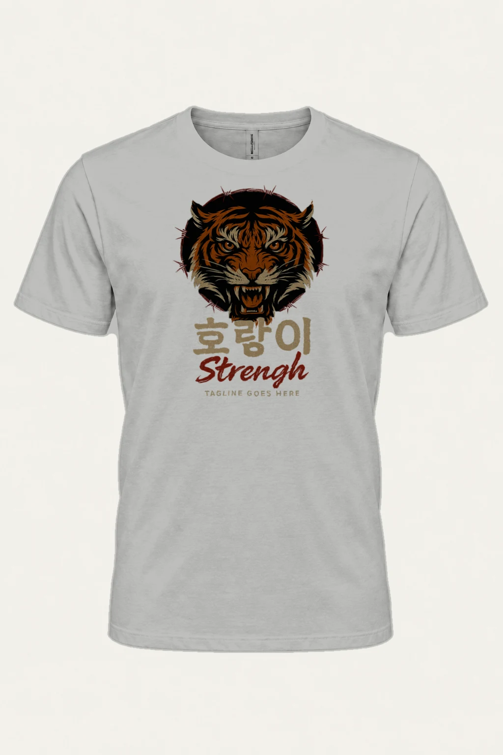 "Roaring Tiger Strength" Heavyweight Unisex Crewneck T-shirt | Gildan 5000