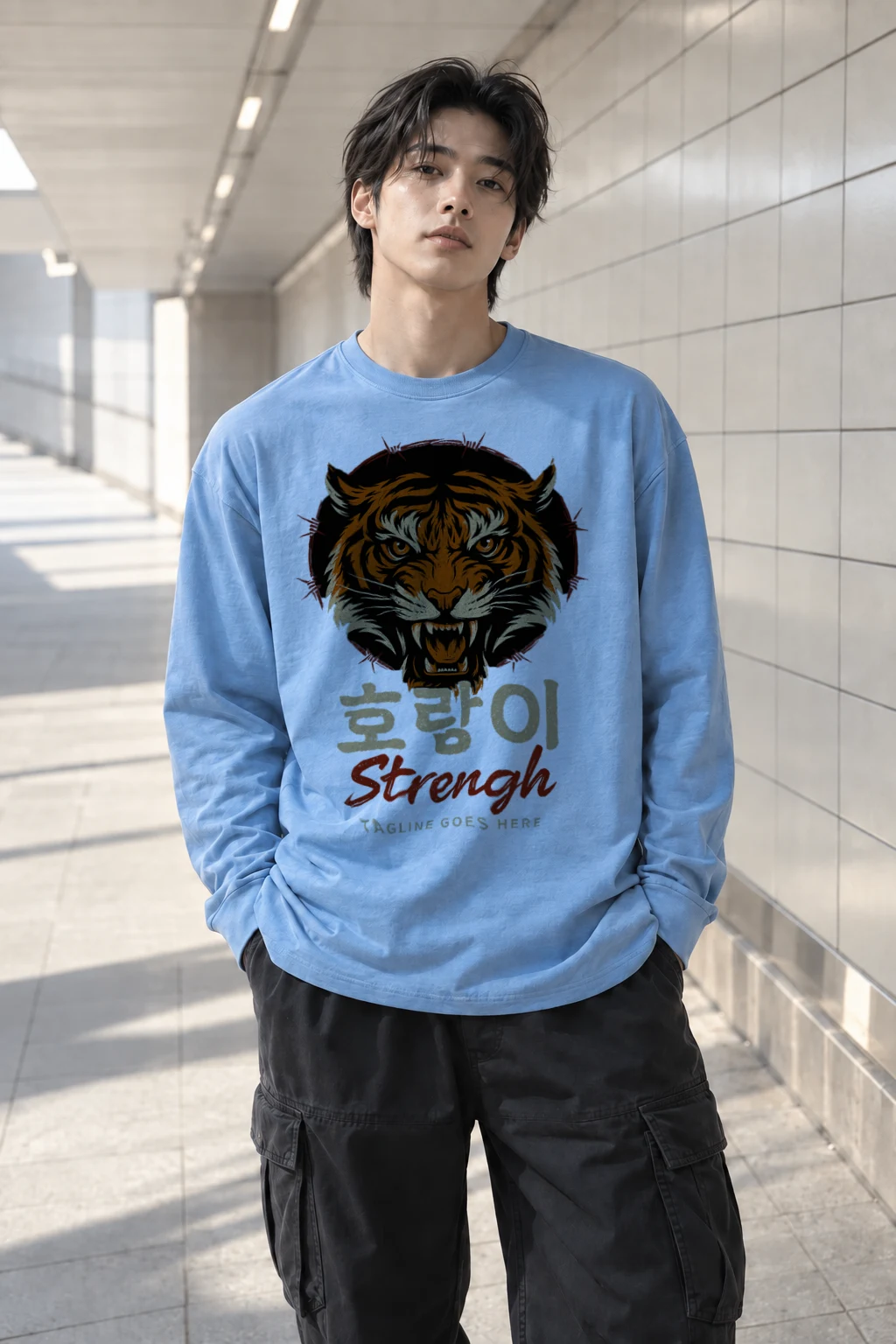 "Roaring Tiger" Unisex Longsleeve T-shirt | Gildan 2400