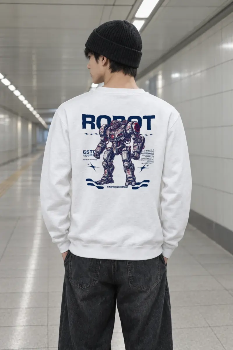 "Robot Anime" Heavy Blend Unisex Crewneck Sweatshirt