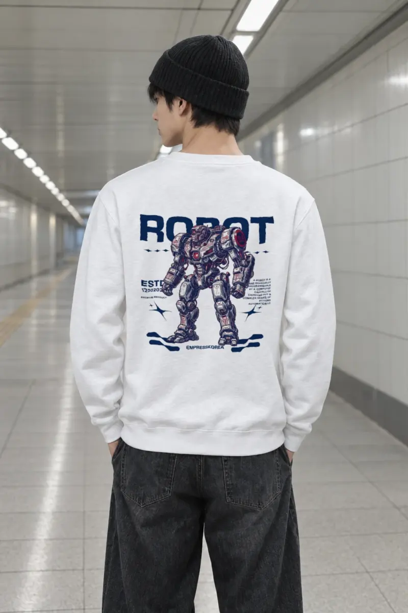 "Robot Anime" Heavy Blend Unisex Crewneck Sweatshirt