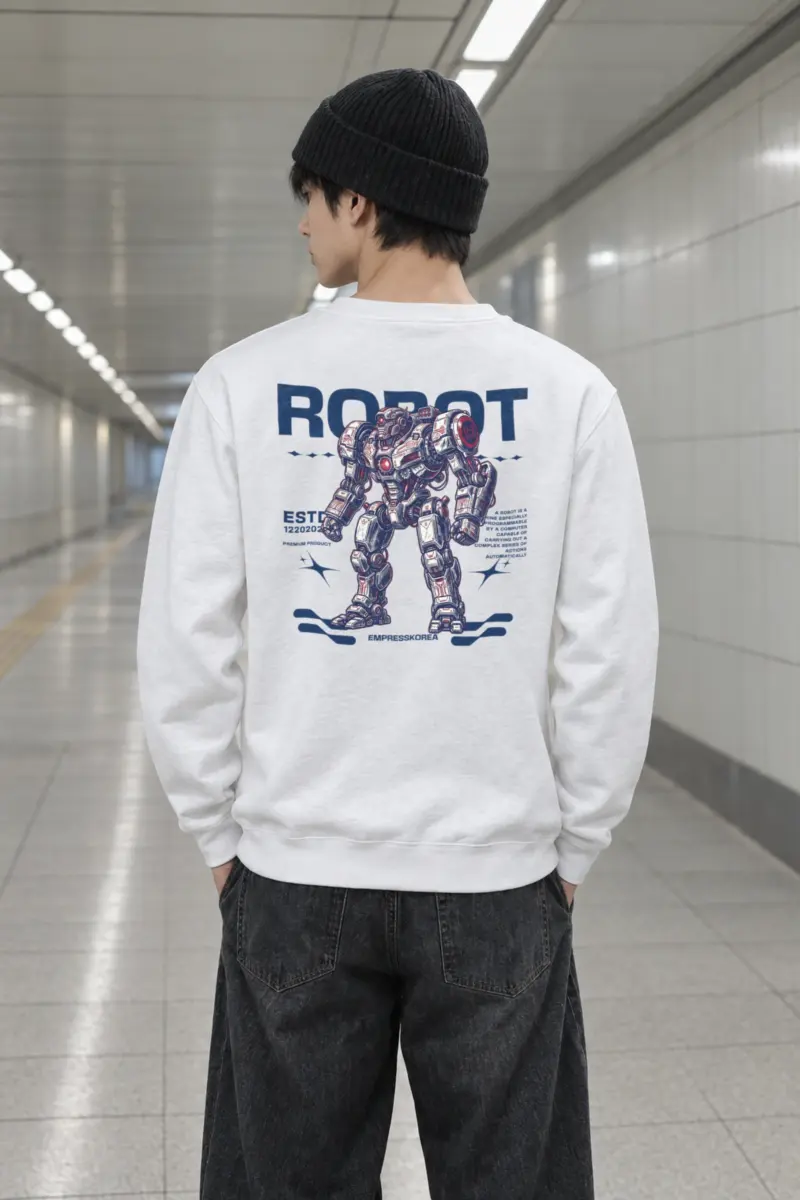 "Robot Anime" Heavy Blend Unisex Crewneck Sweatshirt