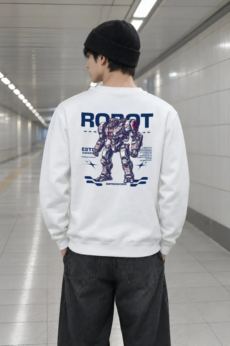 "Robot Anime" Heavy Blend Unisex Crewneck Sweatshirt