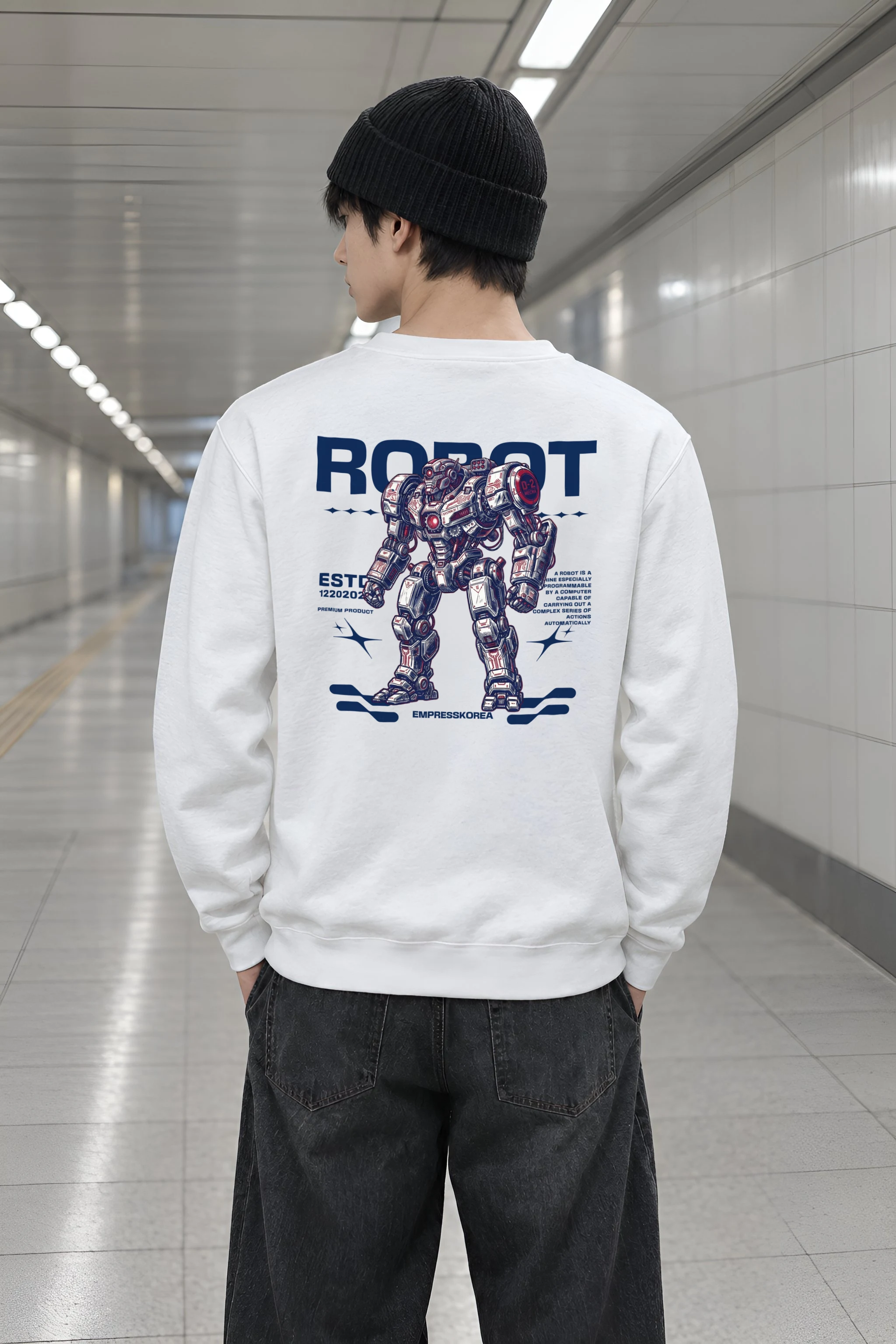 "Robot Anime" Heavy Blend Unisex Crewneck Sweatshirt