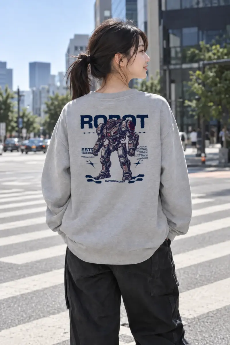 “Robot Anime” Heavy Blend Unisex Crewneck Sweatshirt | Gildan 18000