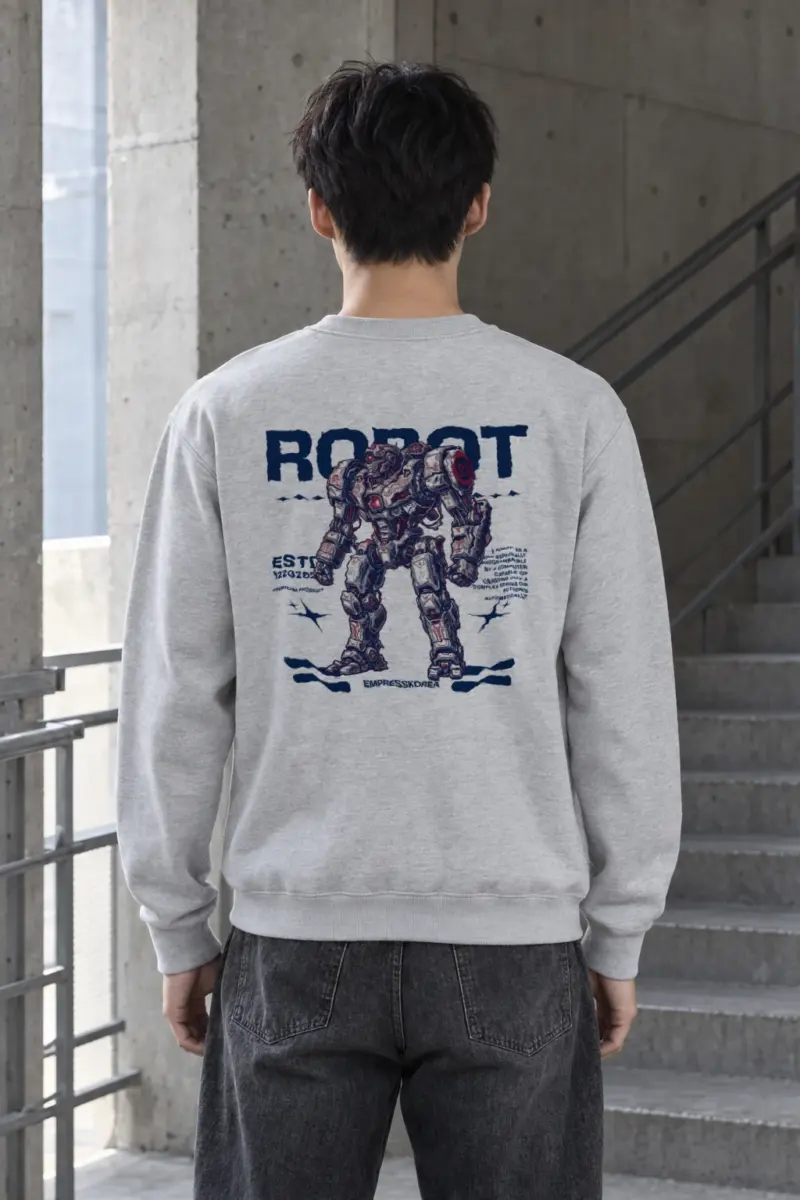 "Robot Anime" Heavy Blend Unisex Crewneck Sweatshirt