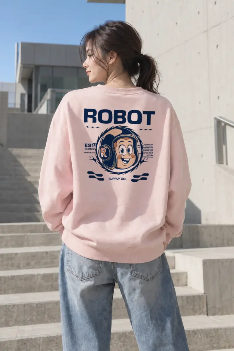 "Robot Anime" Heavy Blend Unisex Crewneck Sweatshirt | Gildan 18000