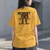 "Robot Anime" Heavyweight Unisex Crewneck T-shirt | Gildan 5000
