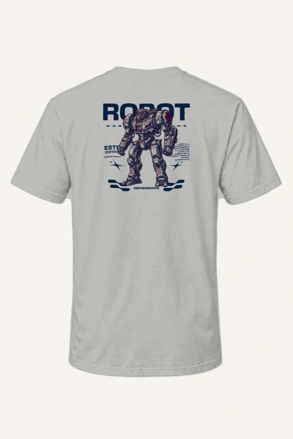 "Robot Anime" Heavyweight Unisex Crewneck T-shirt | Gildan 5000