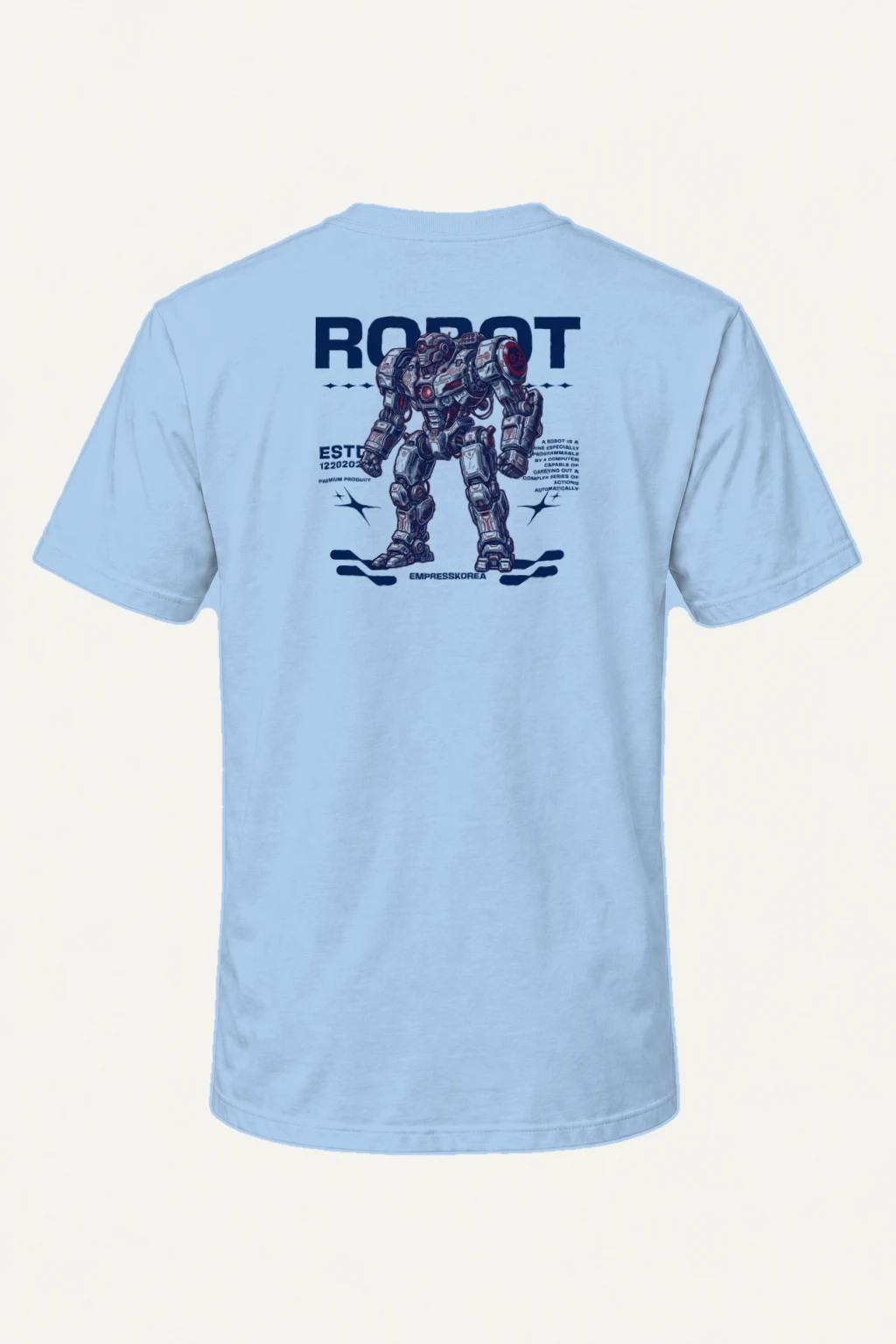 "Robot Anime" Heavyweight Unisex Crewneck T-shirt | Gildan 5000