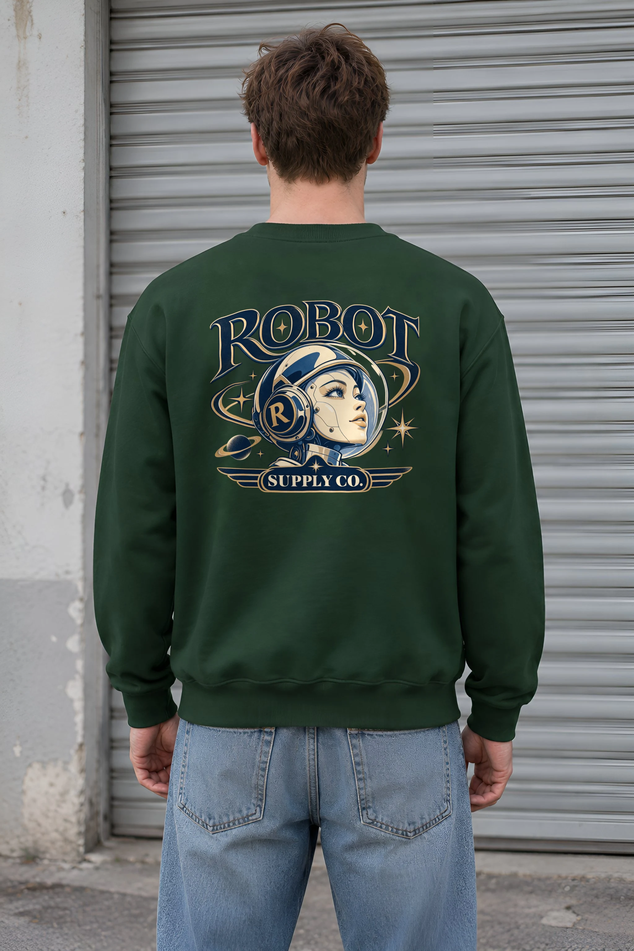 "Robot Supply Co." 1 Crewneck Sweatshirt