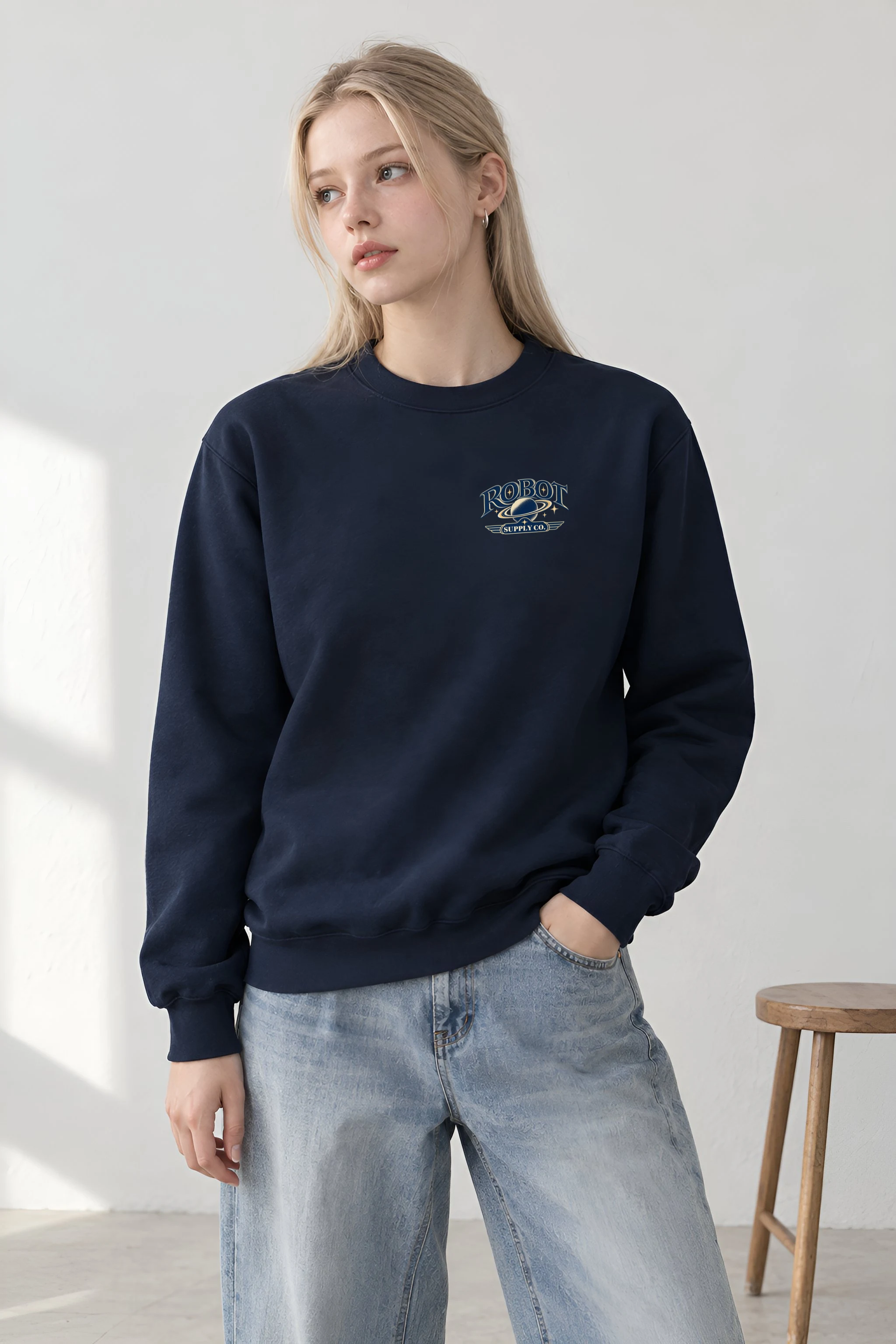 "Robot Supply Co." Heavy Blend Unisex Crewneck Sweatshirt