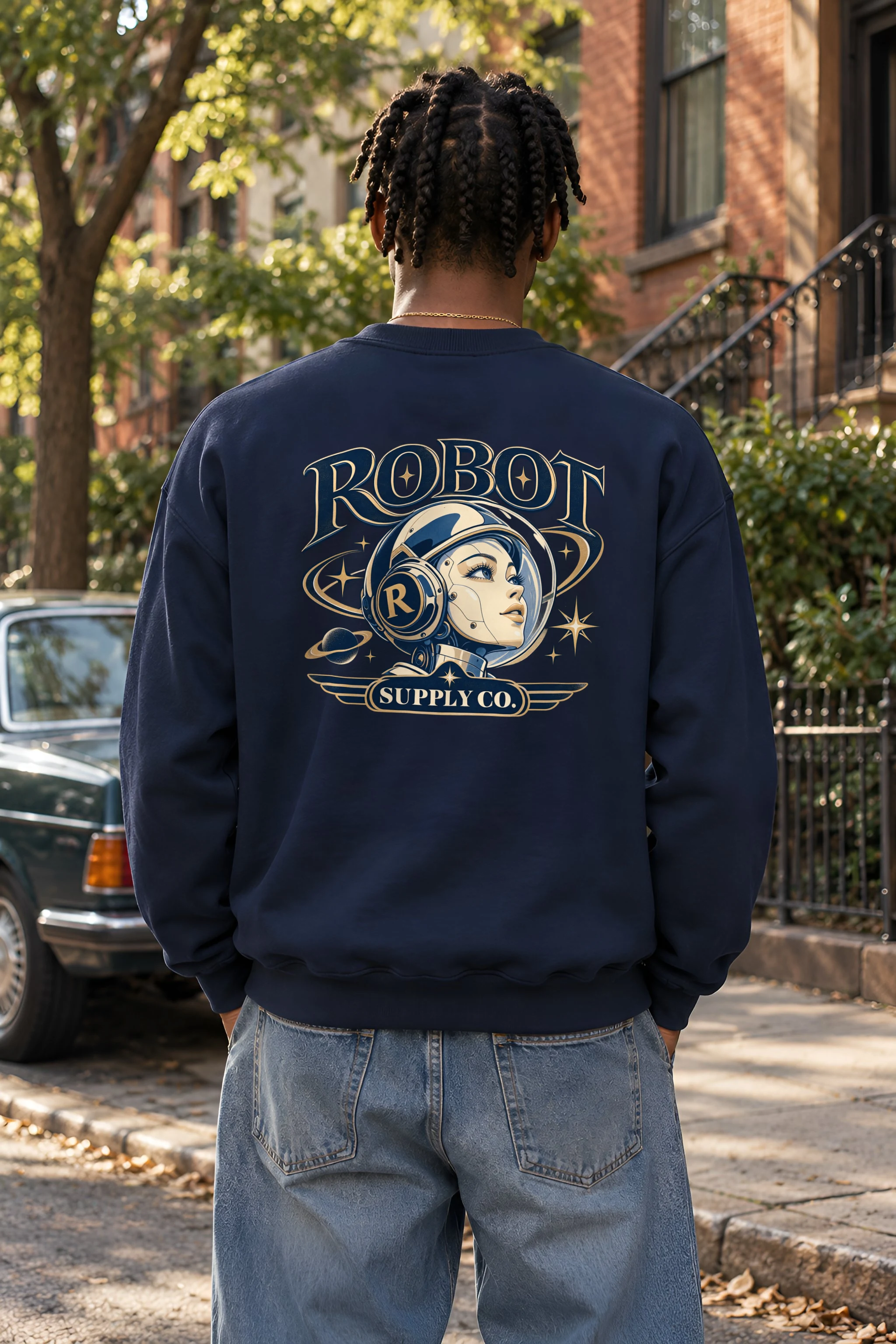 "Robot Supply Co." 1 Crewneck Sweatshirt