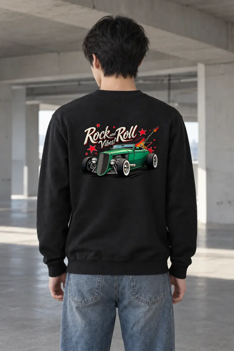 "Rock and Roll Vibes" Heavy Blend Unisex Crewneck Sweatshirt
