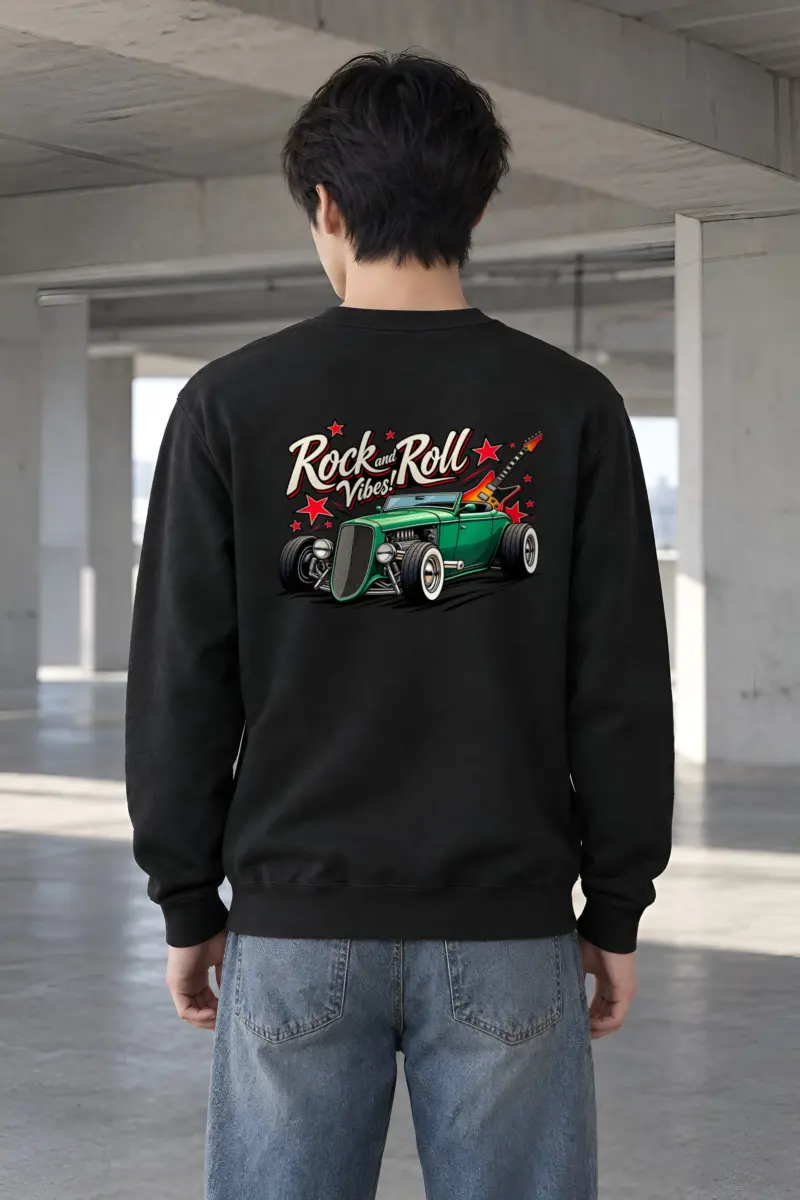 "Rock and Roll Vibes" Heavy Blend Unisex Crewneck Sweatshirt