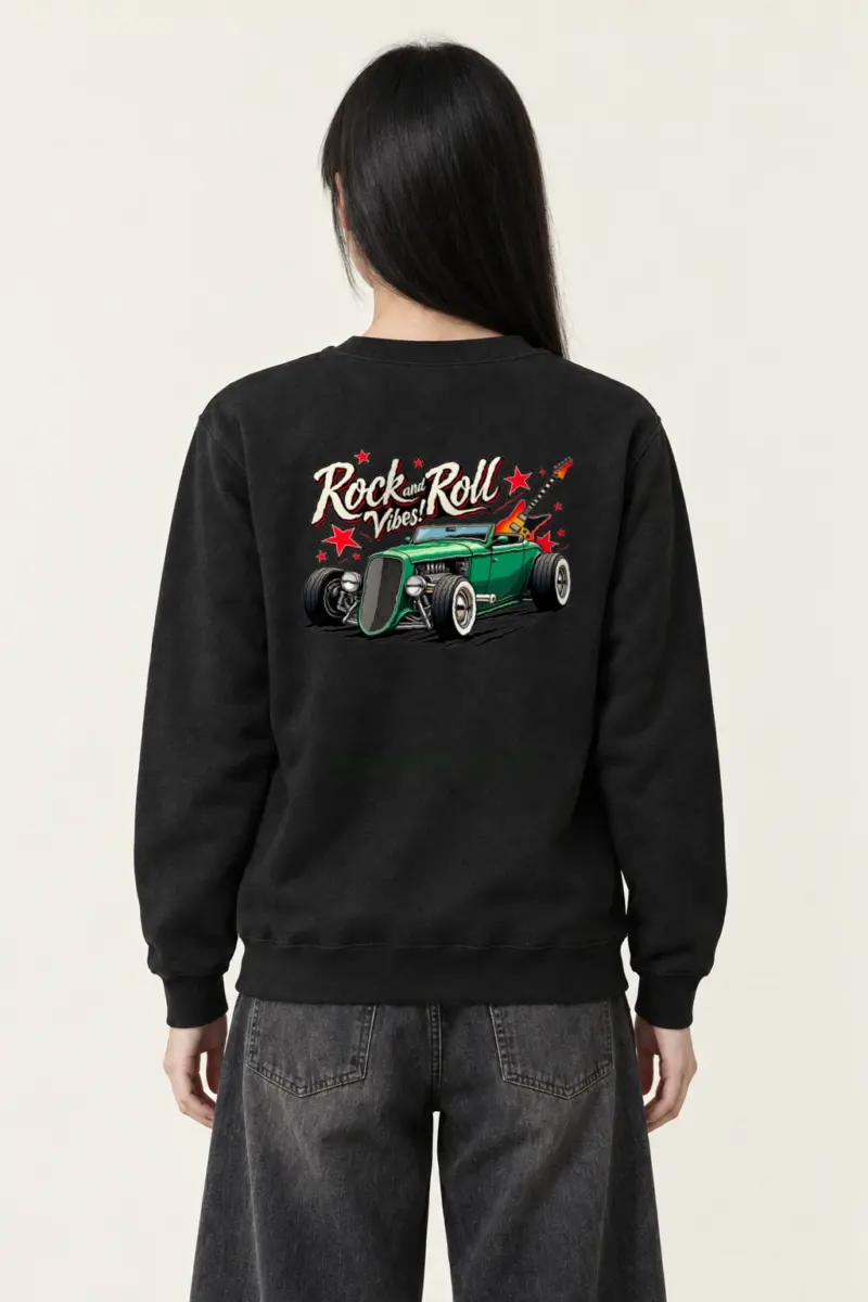 "Rock and Roll Vibes" Heavy Blend Unisex Crewneck Sweatshirt