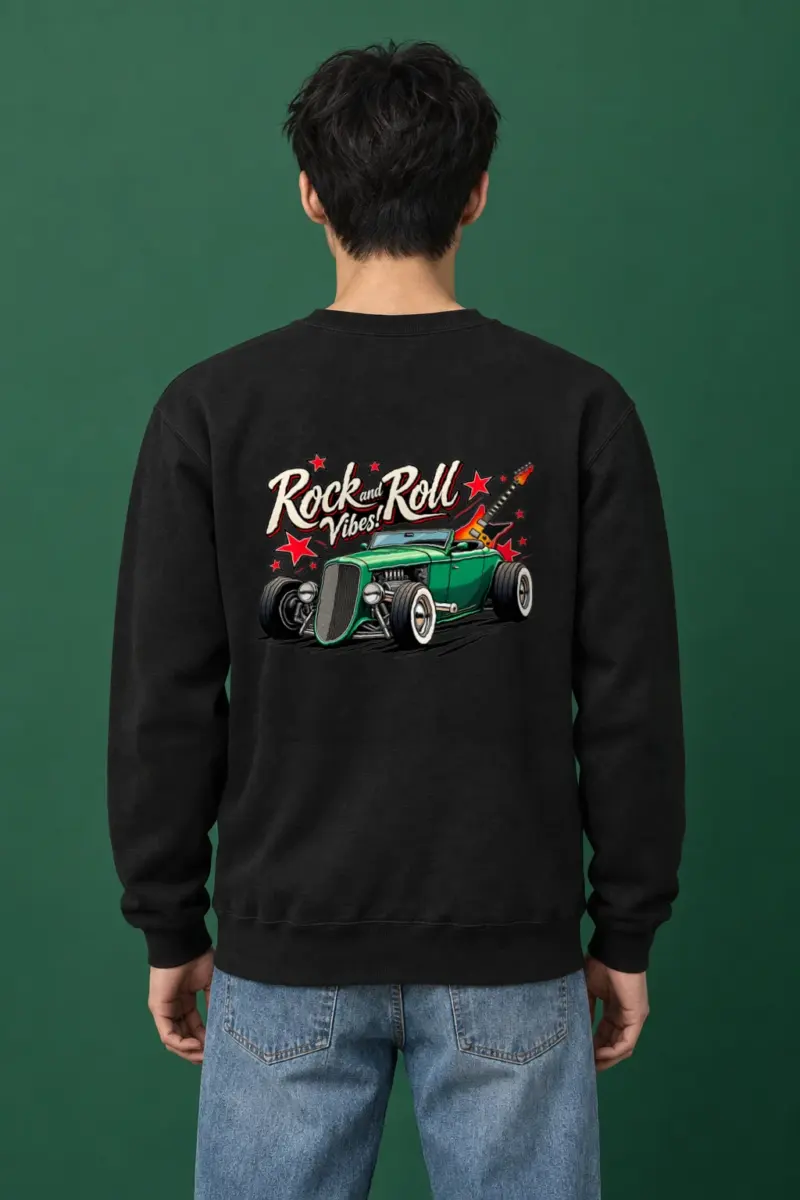 "Rock and Roll Vibes" Heavy Blend Unisex Crewneck Sweatshirt | Gildan 18000