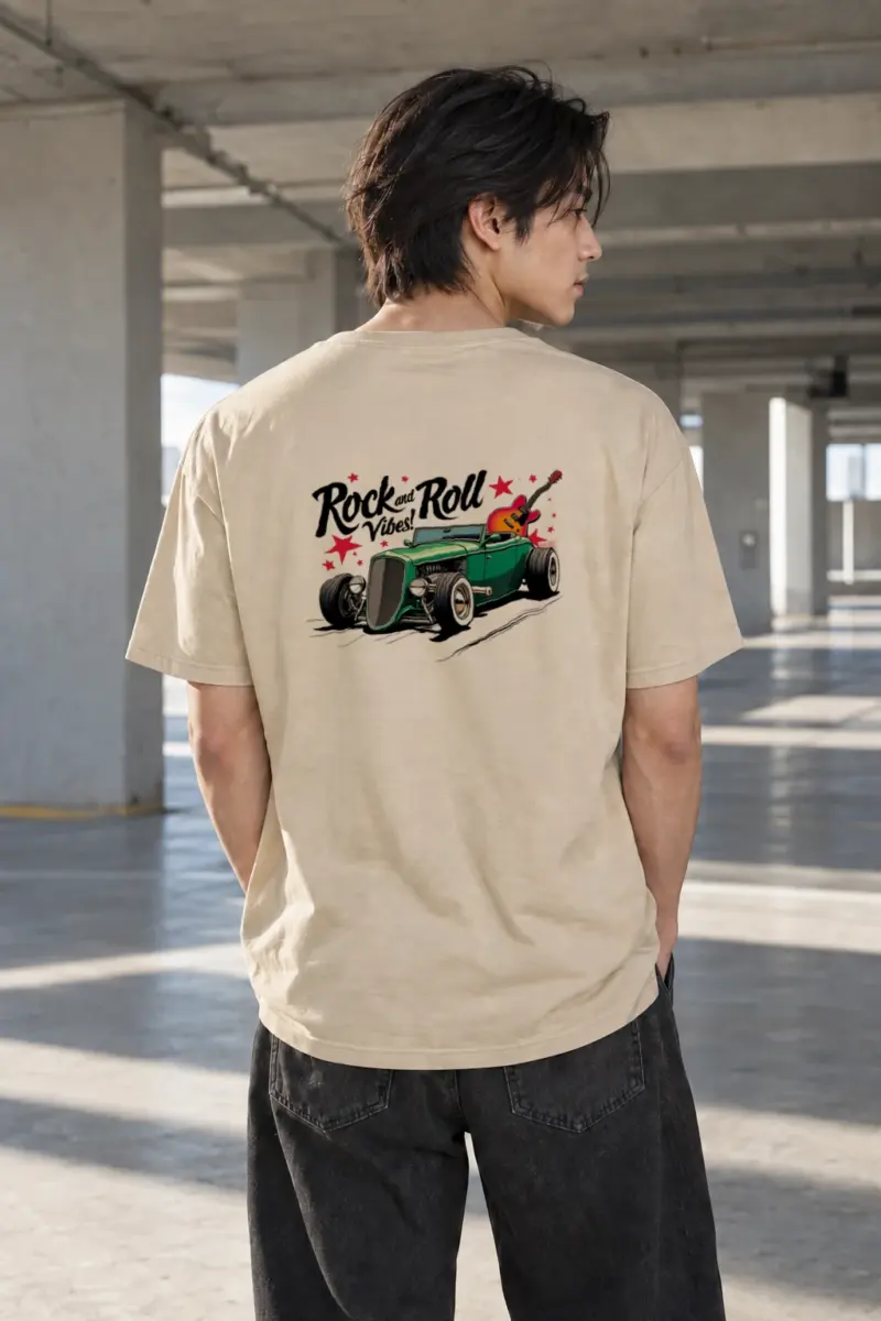 “Rock and Roll Vibes” Heavyweight Unisex Crewneck T-shirt | Gildan 5000