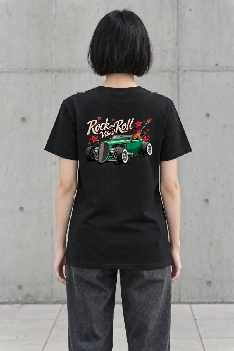 "Rock and Roll Vibes" Heavyweight Unisex Crewneck T-shirt