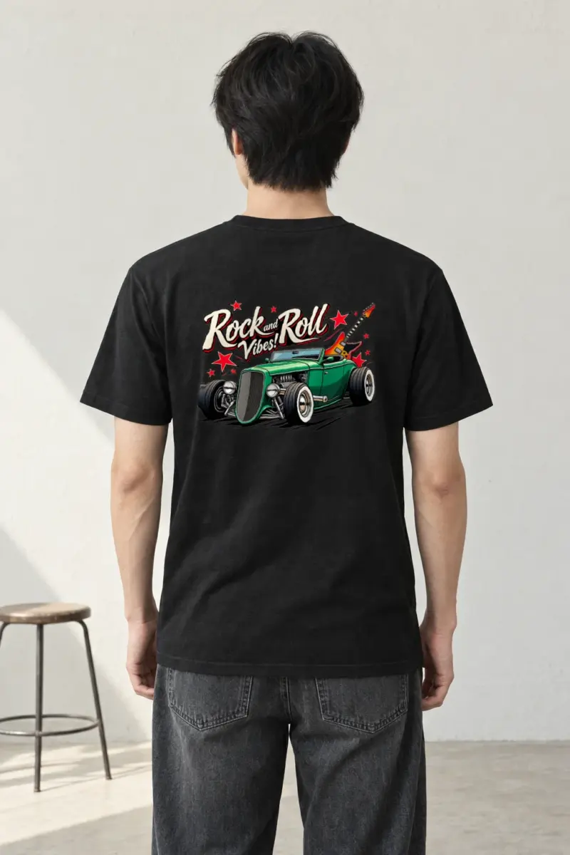 "Rock and Roll Vibes" Heavyweight Unisex Crewneck T-shirt