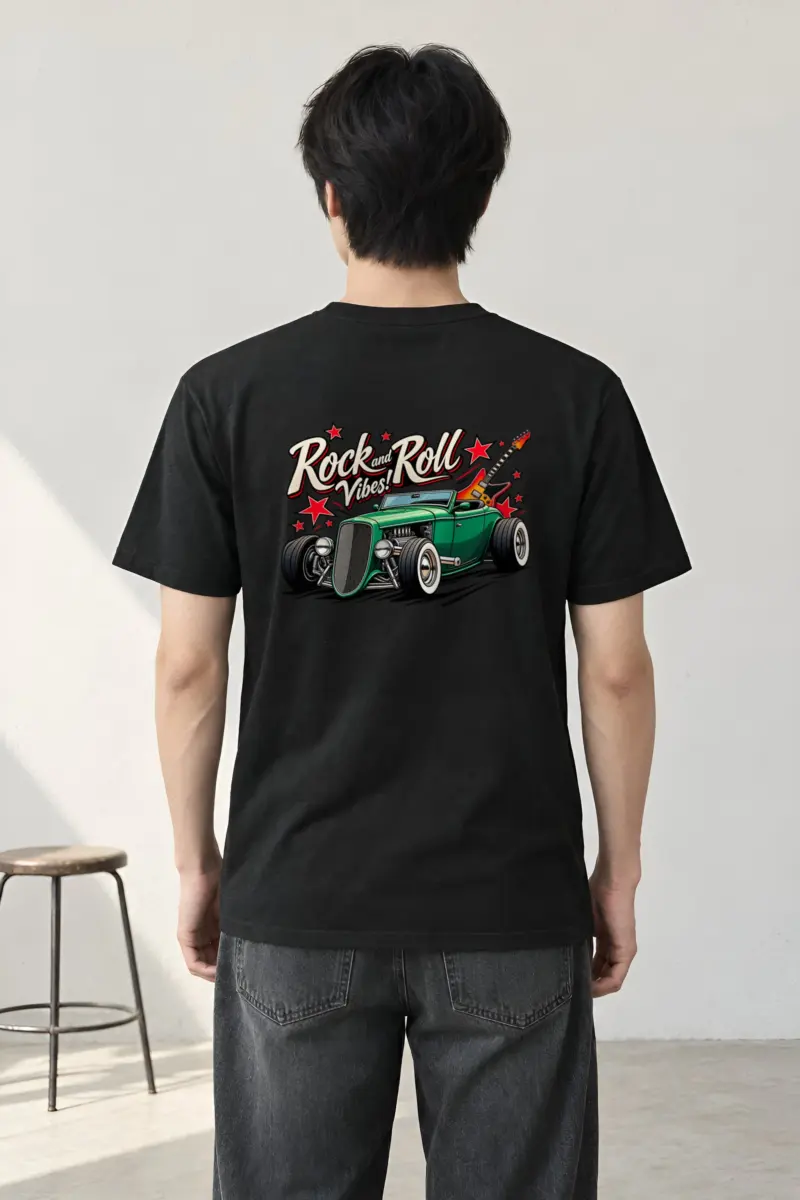 "Rock and Roll Vibes" Heavyweight Unisex Crewneck T-shirt