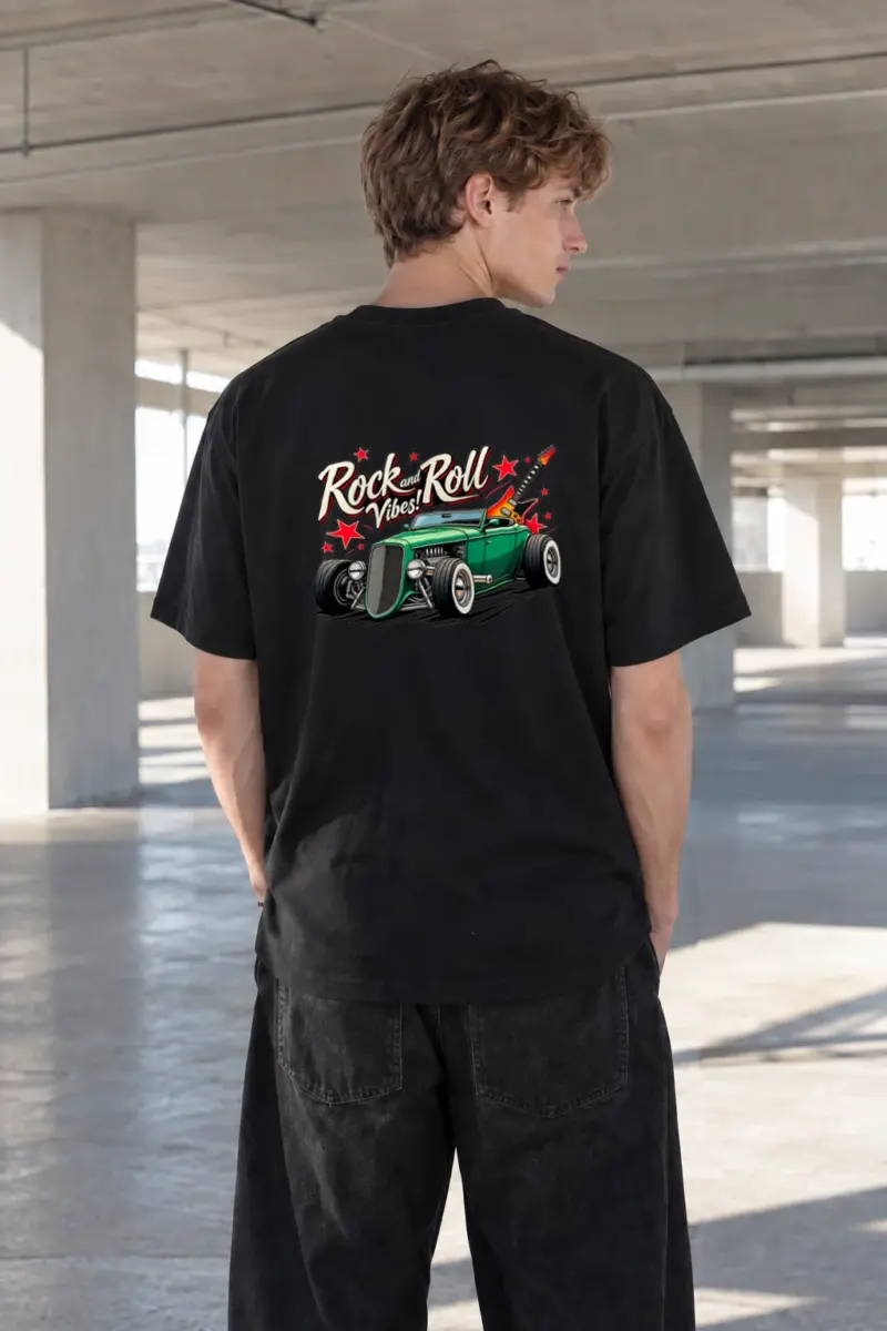 "Rock and Roll Vibes" Heavyweight Unisex Crewneck T-shirt | Gildan 5000