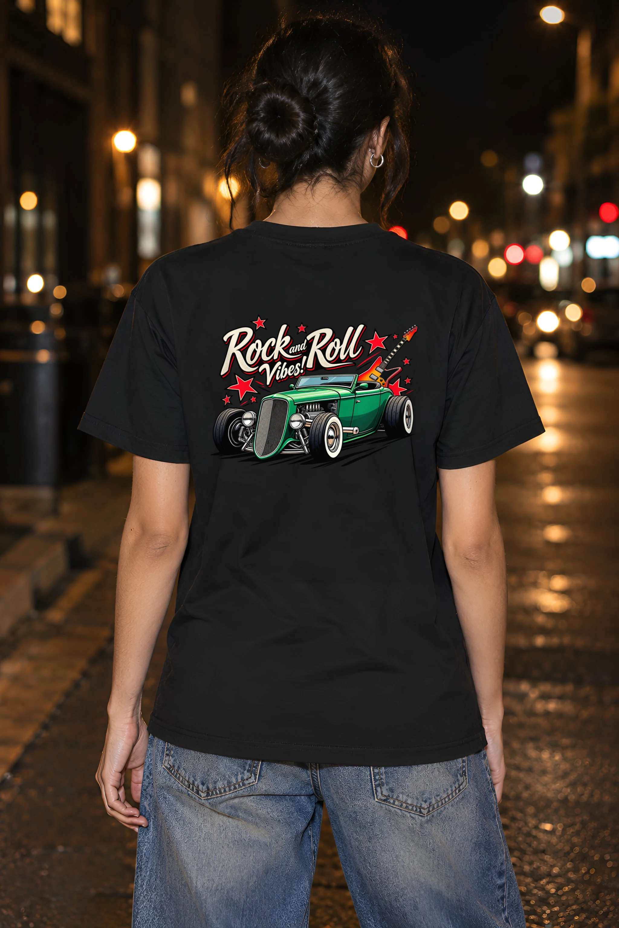 "Rock and Roll Vibes" Heavyweight Unisex Crewneck T-shirt