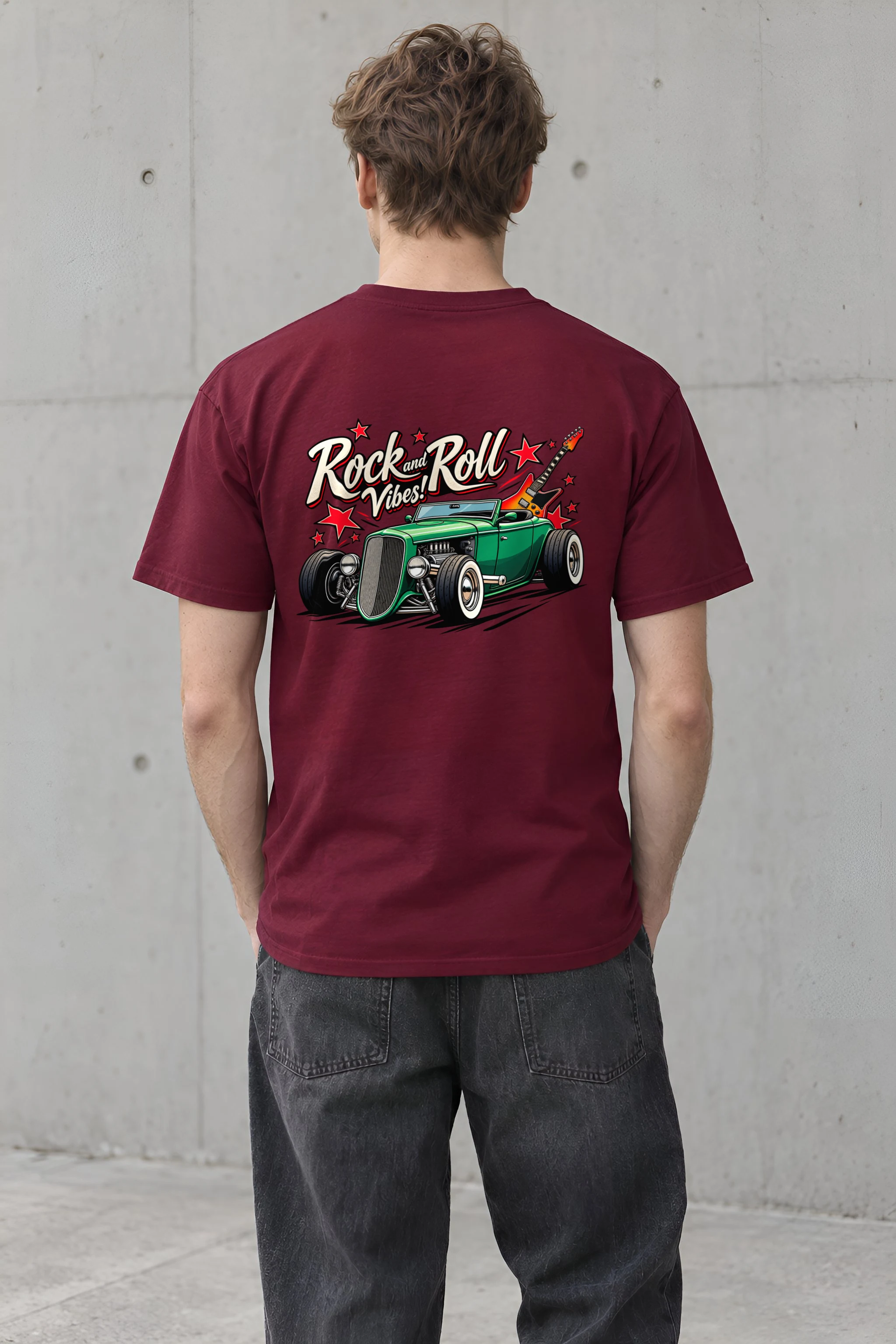 "Rock and Roll Vibes" Heavyweight Unisex Crewneck T-shirt