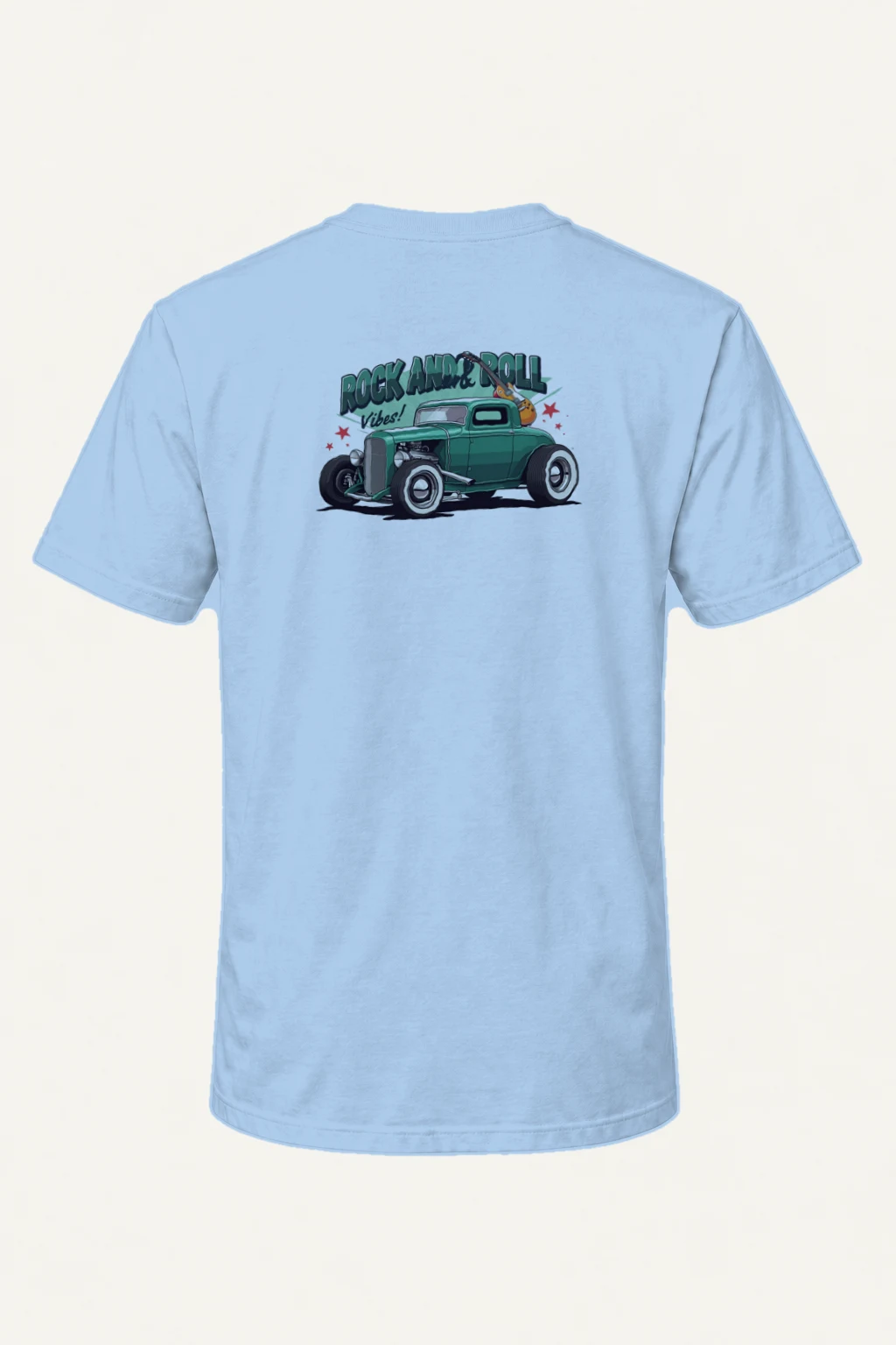 "Rock And Roll Vibes" Heavyweight Unisex Crewneck T-shirt | Gildan 5000