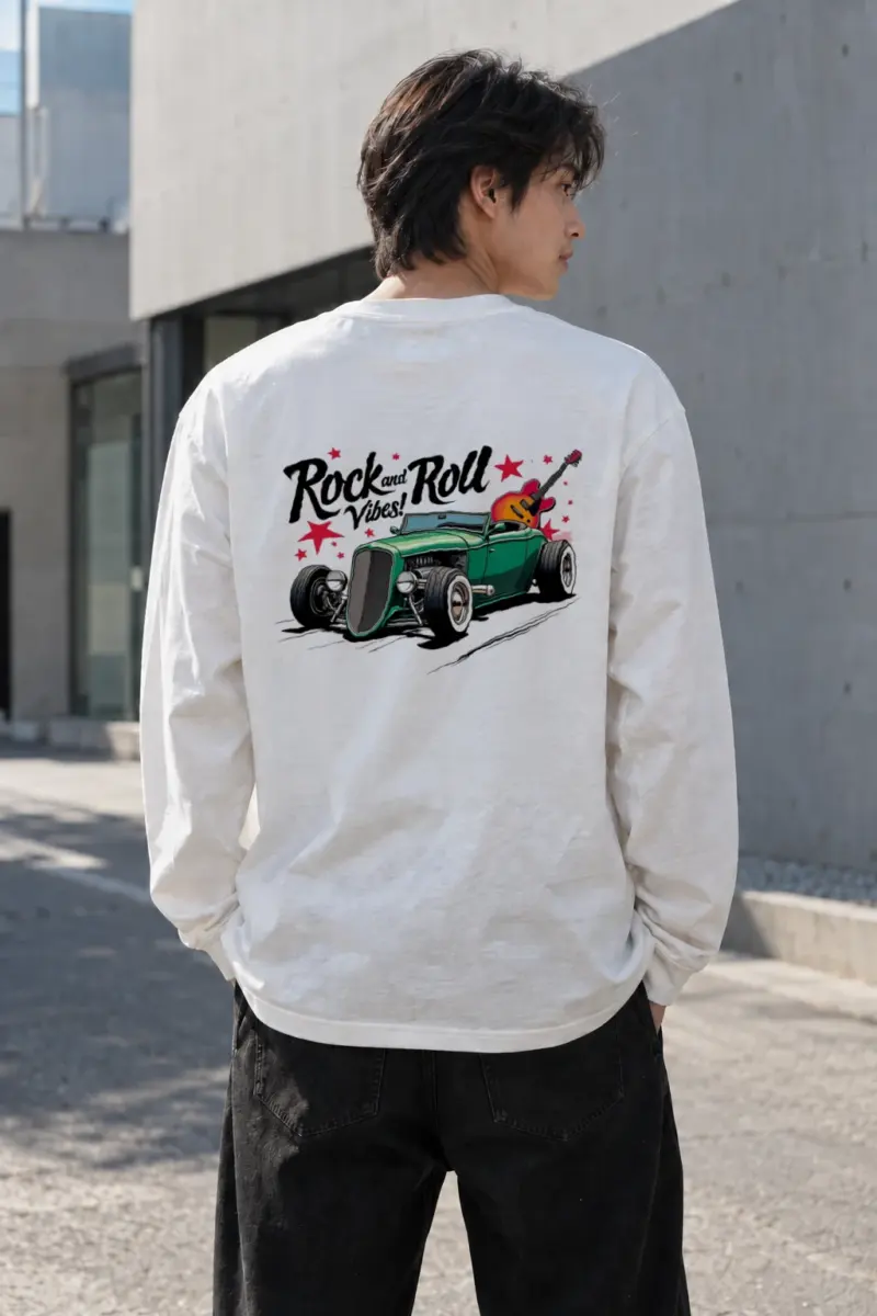 "Rock and Roll Vibes" Unisex Longsleeve T-shirt | Gildan 2400