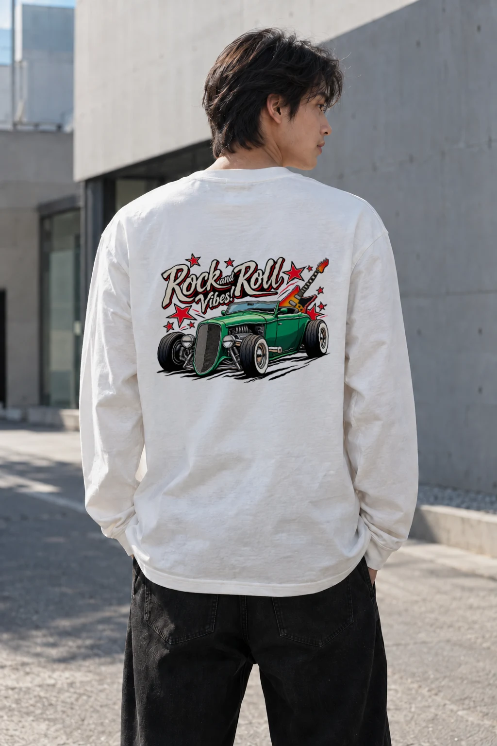 "Rock And Roll Vibes" Unisex Longsleeve T-shirt | Gildan 2400