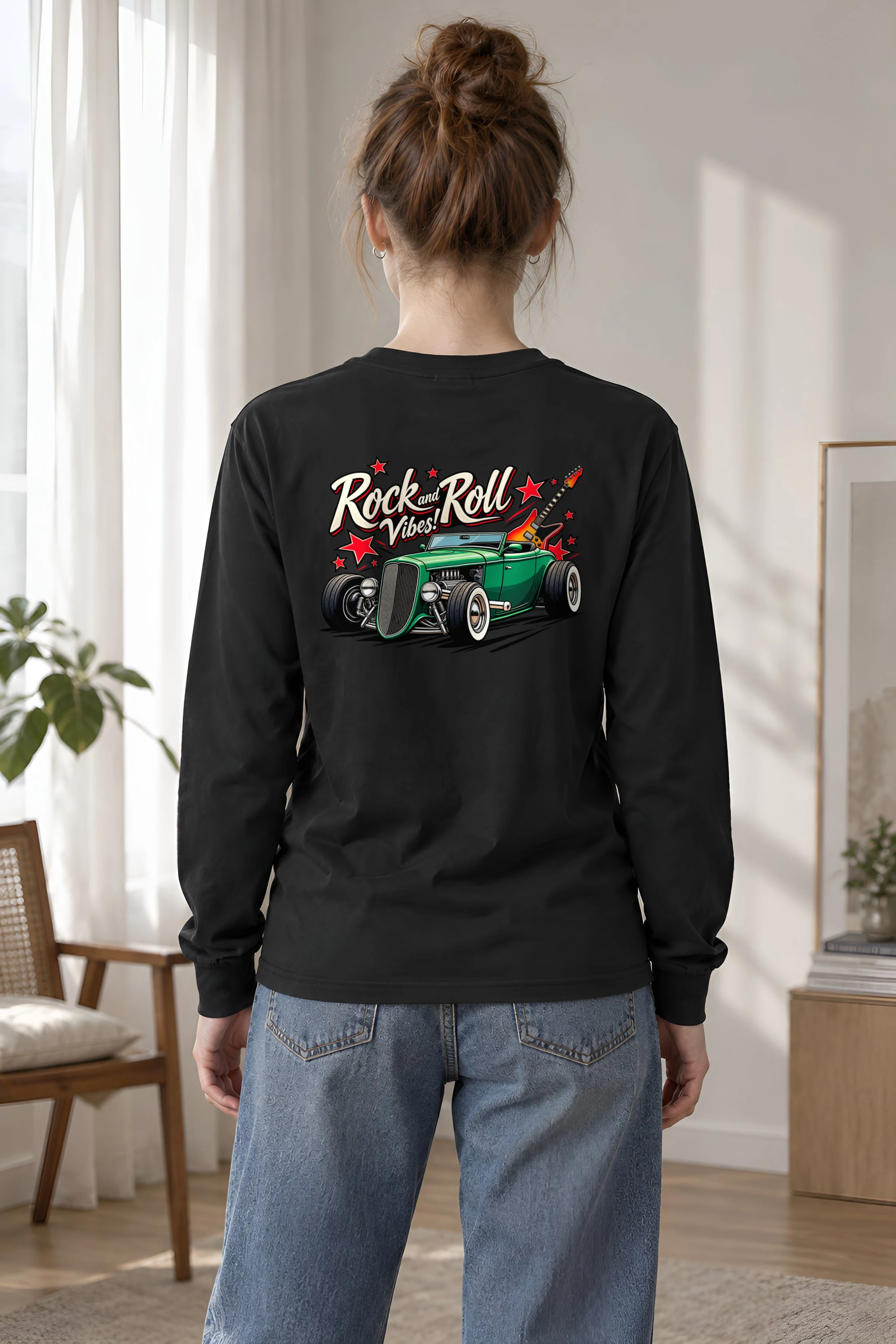 "Rock And Roll Vibes" Unisex Longsleeve T-shirt