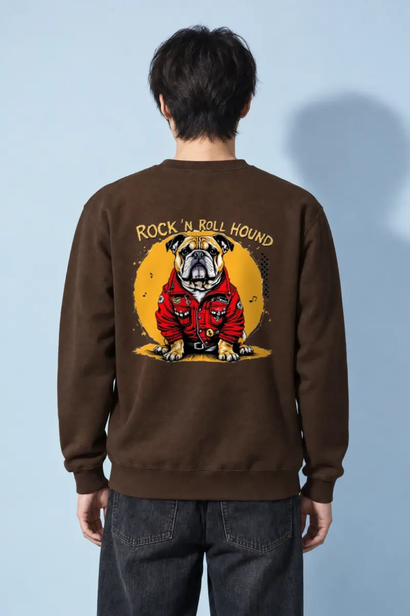 "Rock ’N Roll Hound" Heavy Blend Unisex Crewneck Sweatshirt | Gildan 18000