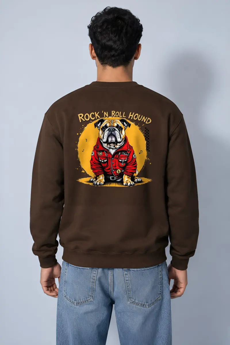"Rock ’N Roll Hound" Heavy Blend Unisex Crewneck Sweatshirt