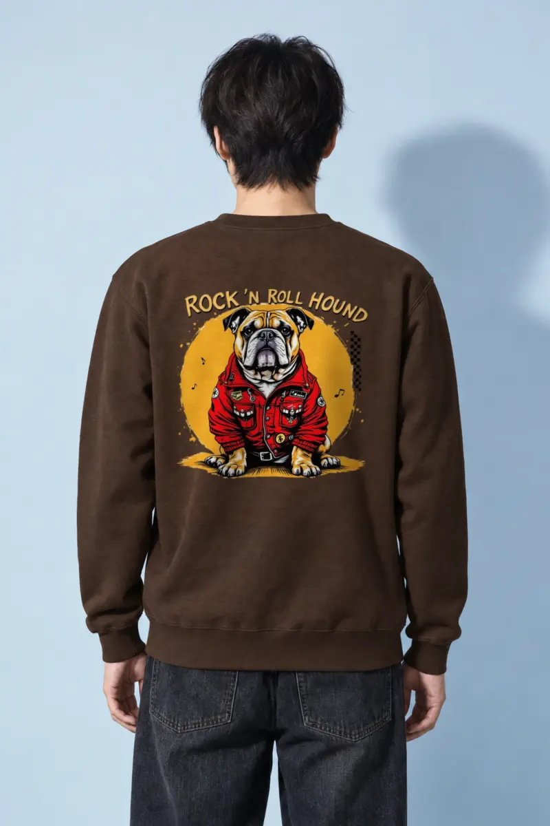 "Rock ’N Roll Hound" Heavy Blend Unisex Crewneck Sweatshirt