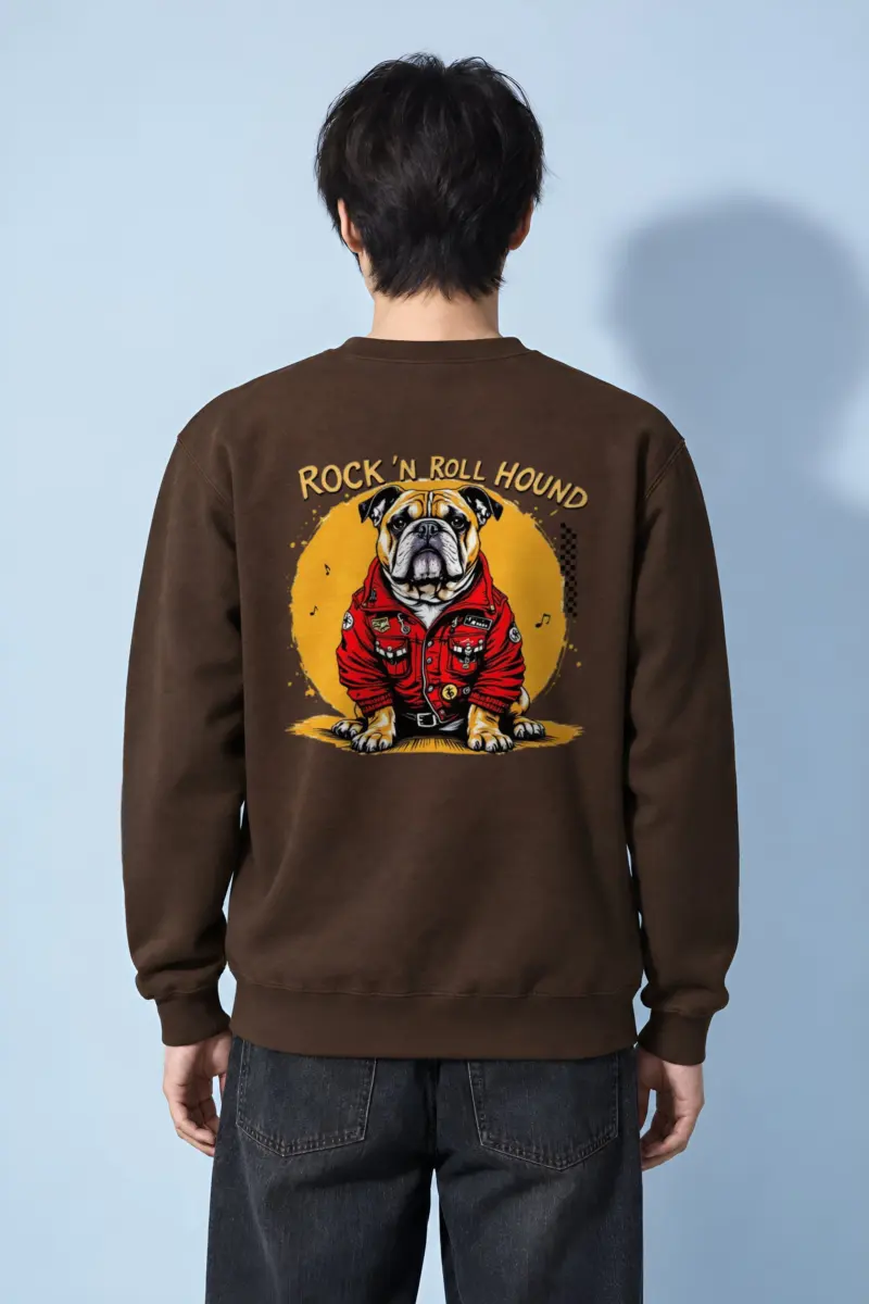 "Rock ’N Roll Hound" Heavy Blend Unisex Crewneck Sweatshirt