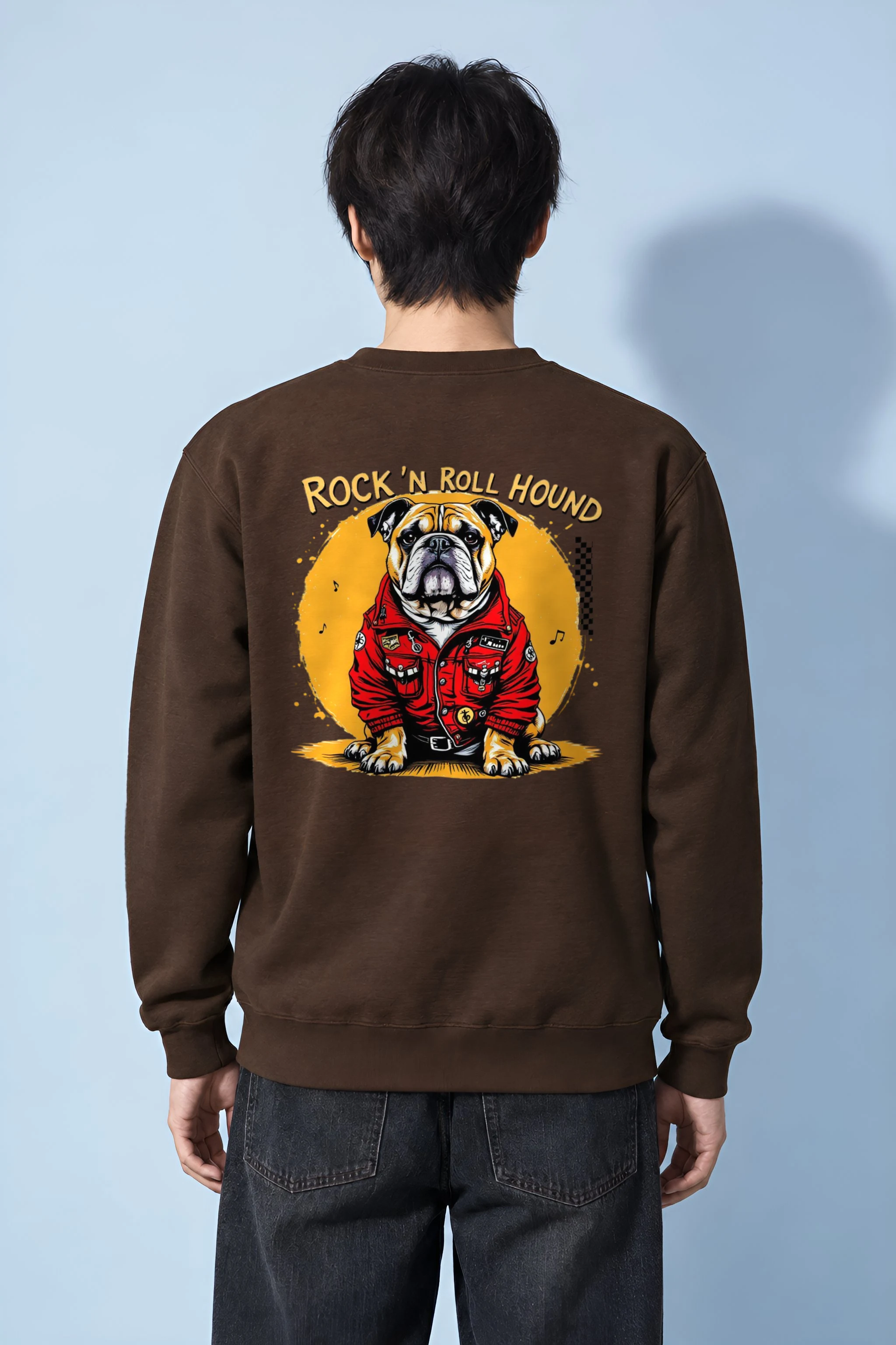 "Rock ’N Roll Hound" Heavy Blend Unisex Crewneck Sweatshirt
