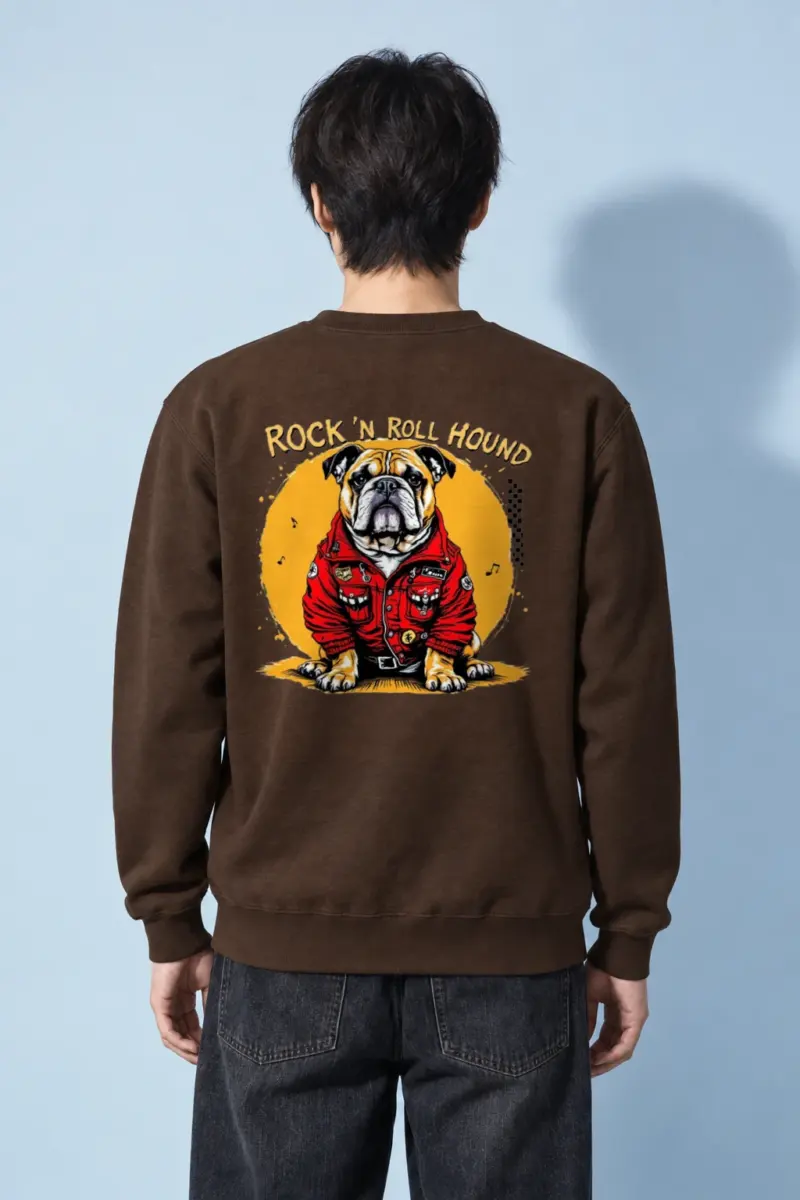"Rock ’N Roll Hound" Heavy Blend Unisex Crewneck Sweatshirt