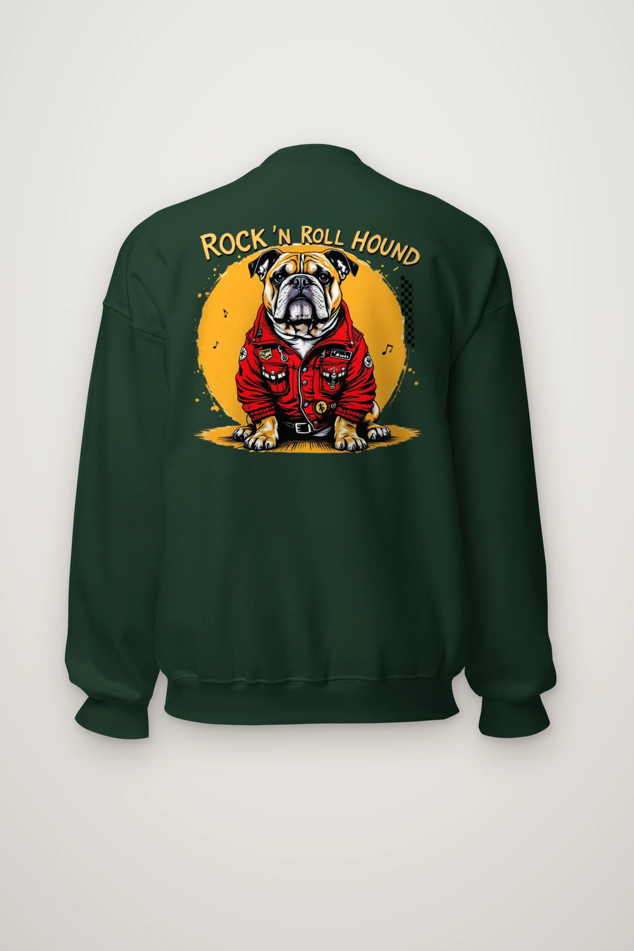 "Rock ’N Roll Hound" Heavy Blend Unisex Crewneck Sweatshirt