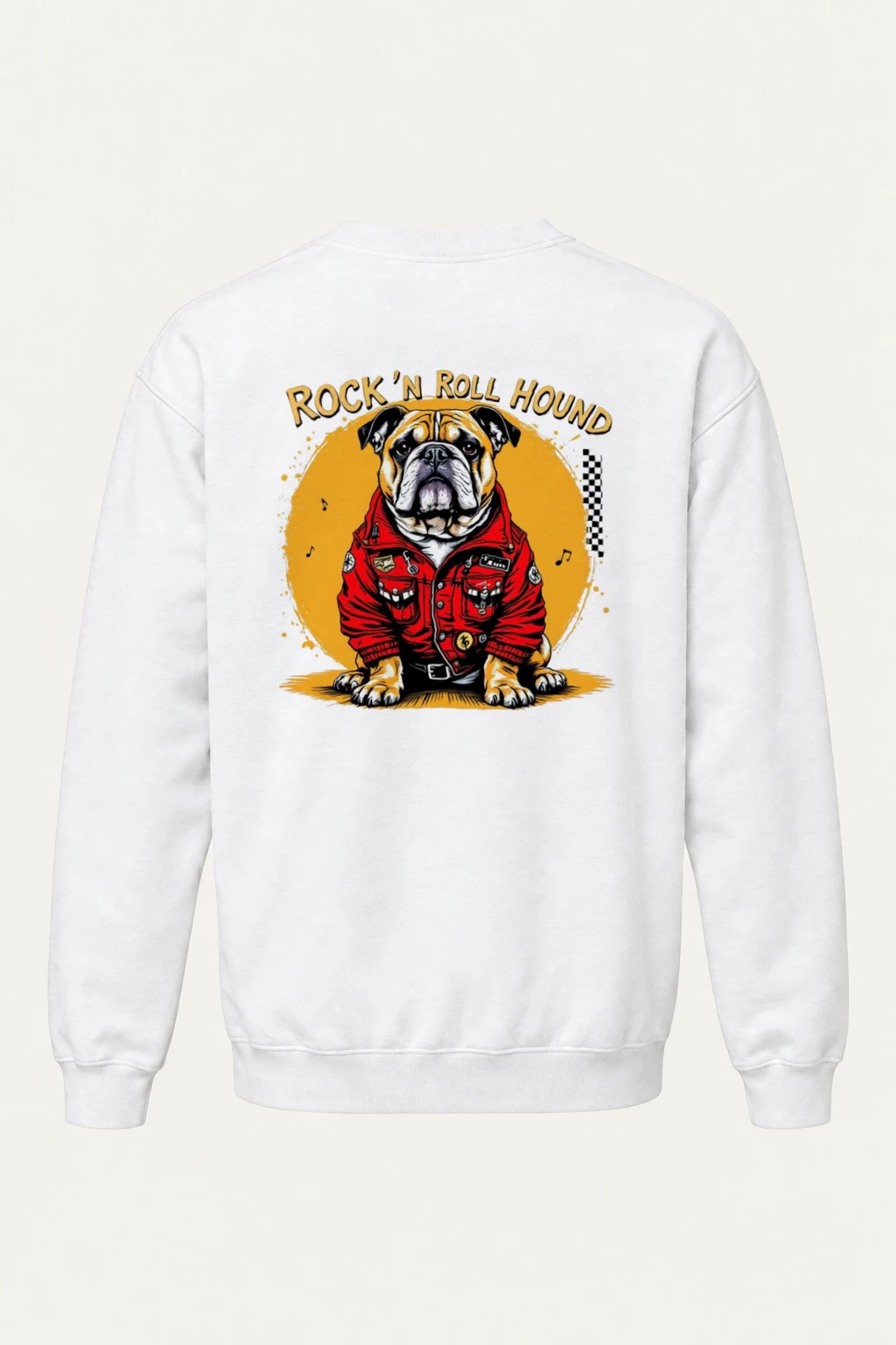 "Rock ’N Roll Hound" Heavy Blend Unisex Crewneck Sweatshirt | Gildan 18000