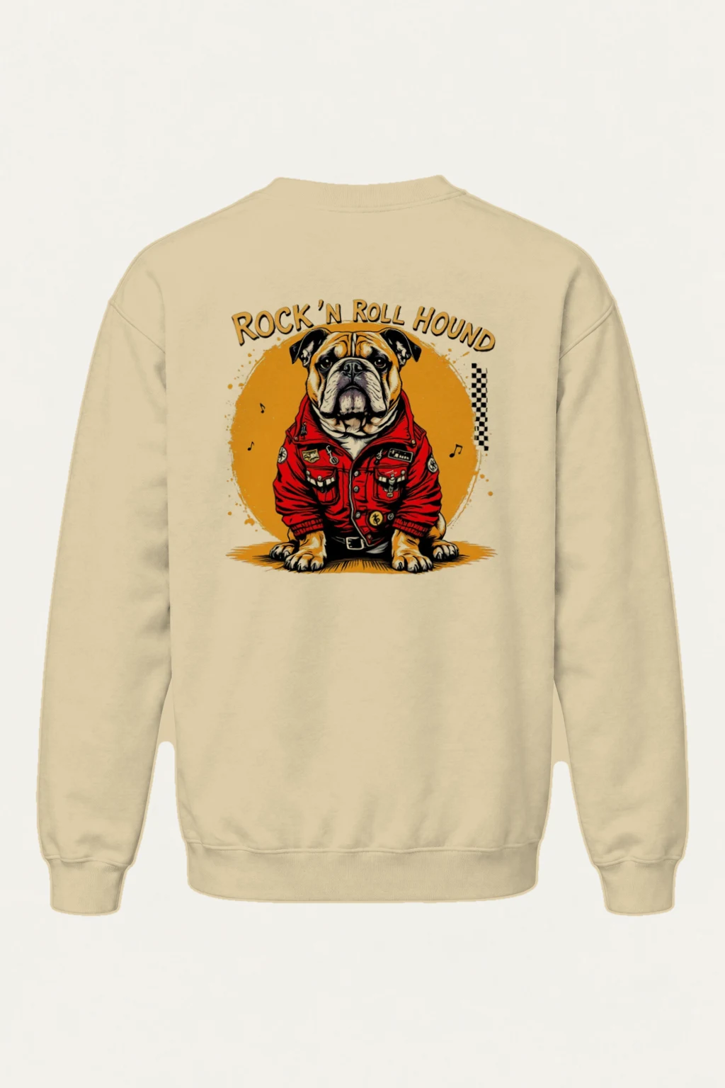 "Rock ’N Roll Hound" Heavy Blend Unisex Crewneck Sweatshirt | Gildan 18000