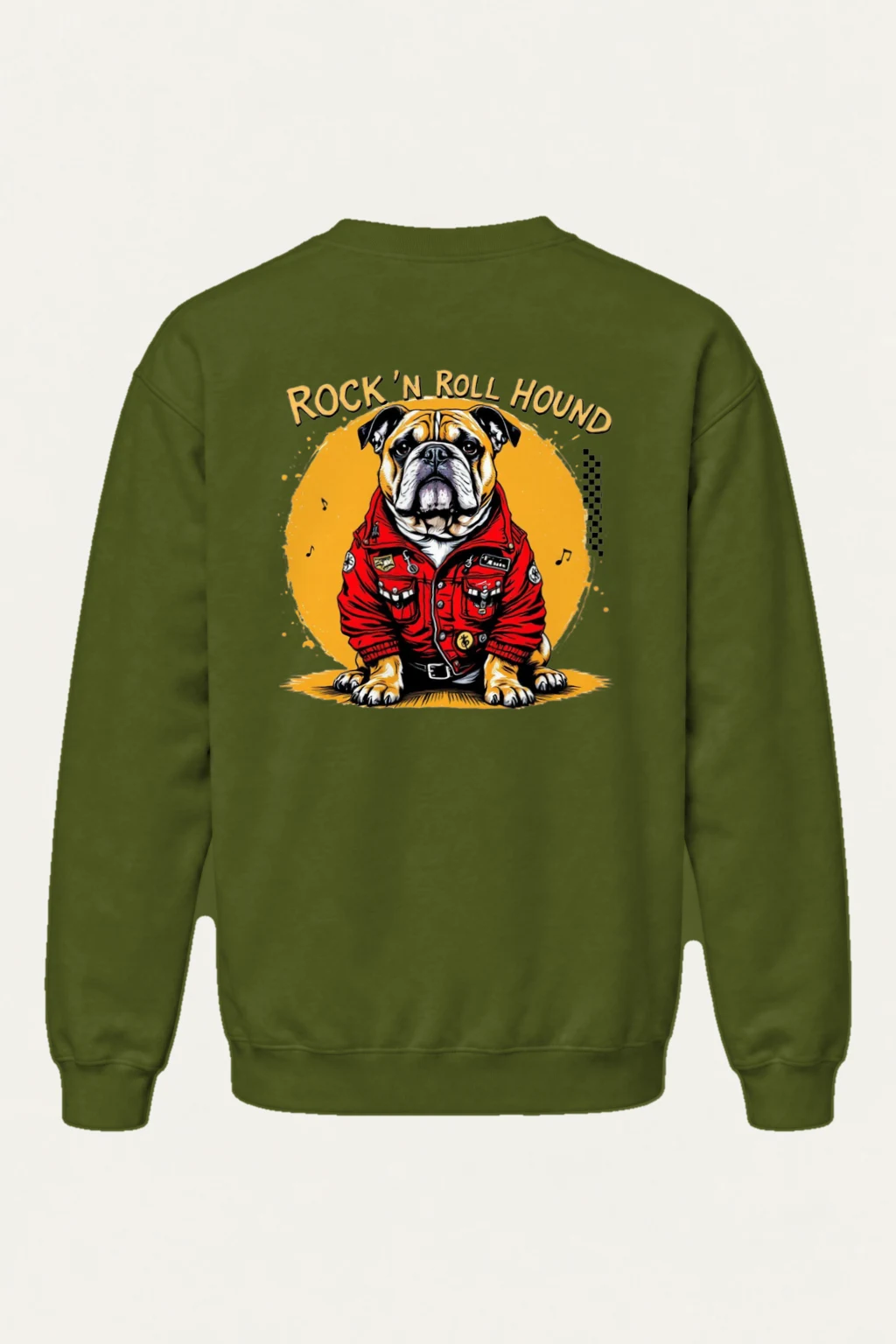 "Rock ’N Roll Hound" Heavy Blend Unisex Crewneck Sweatshirt | Gildan 18000