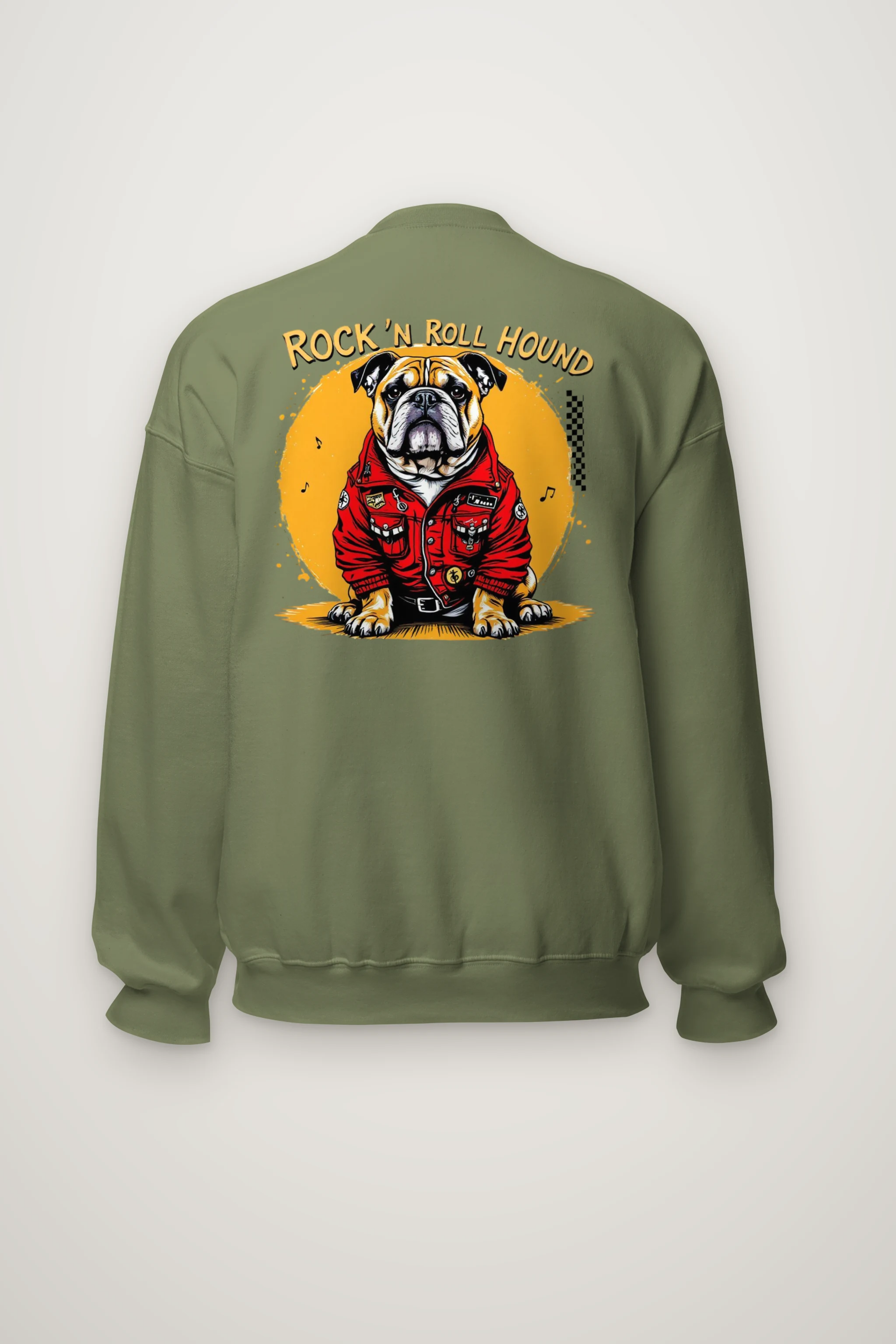 "Rock ’N Roll Hound" Heavy Blend Unisex Crewneck Sweatshirt