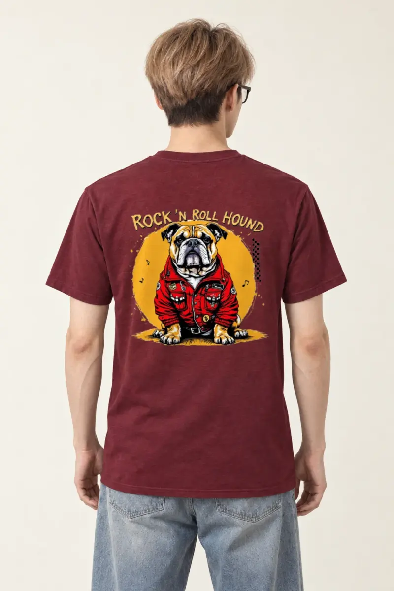 "Rock ’N Roll Hound" Heavyweight Unisex Crewneck T-shirt