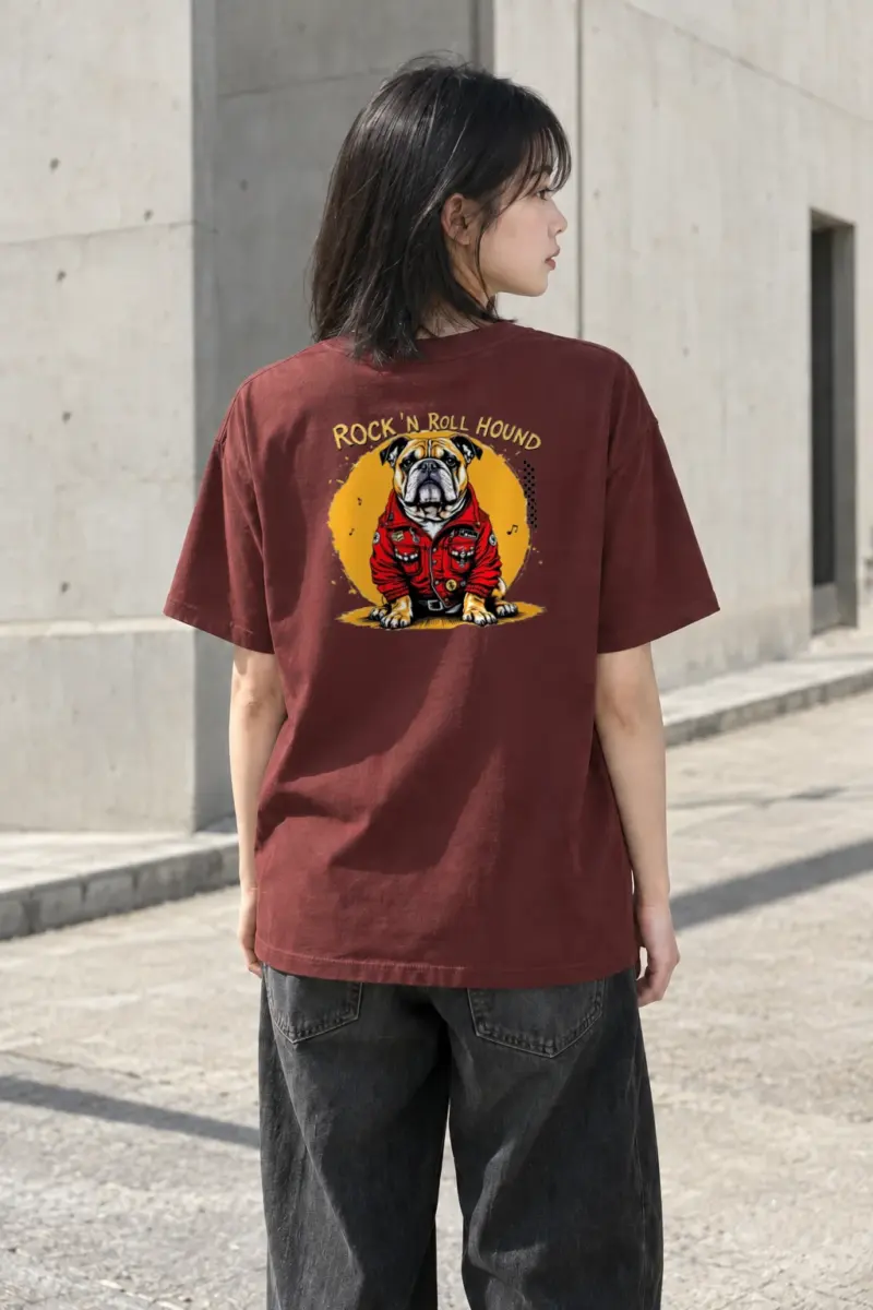 "Rock ’N Roll Hound" Heavyweight Unisex Crewneck T-shirt | Gildan 5000